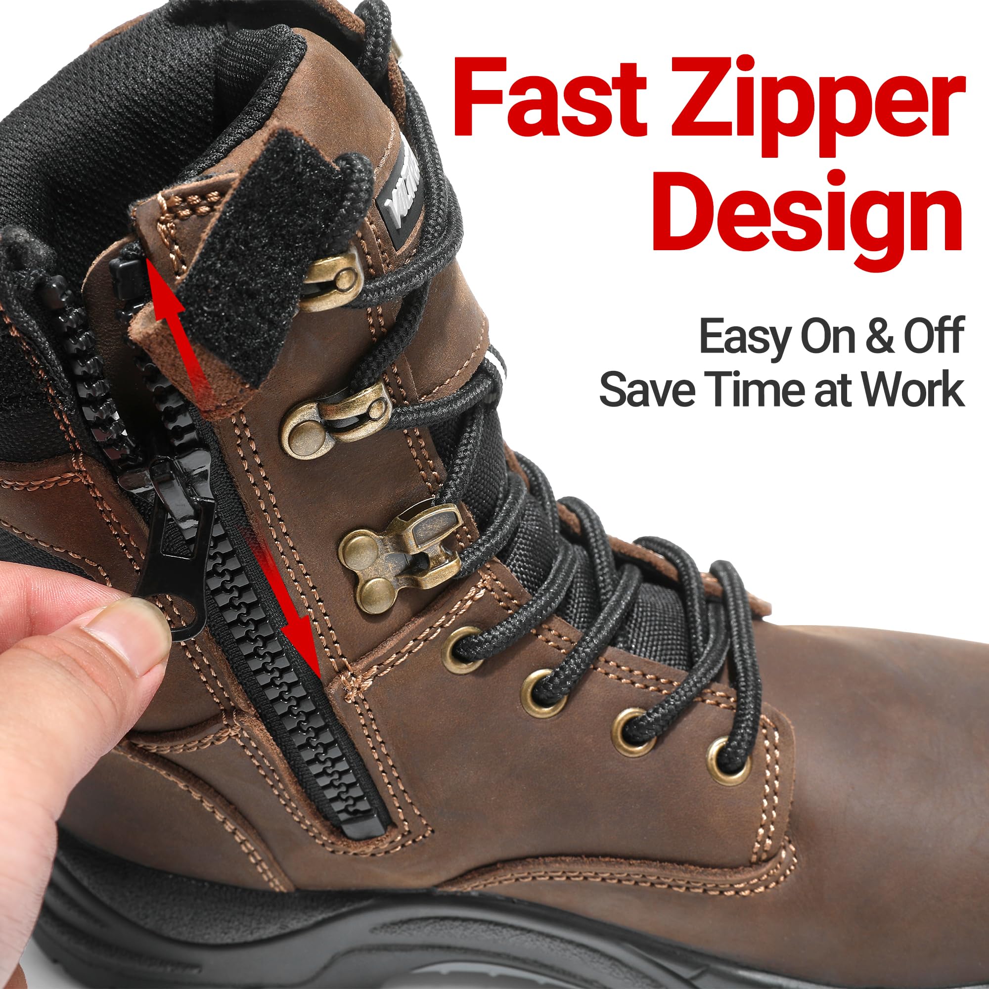 S3L HRO SR Botas de Seguridad, Botas de Trabajo Punta de Acero, Zapatos de Trabajo Zapatillas Trabajo Comodo Antideslizantes 37-47 EU