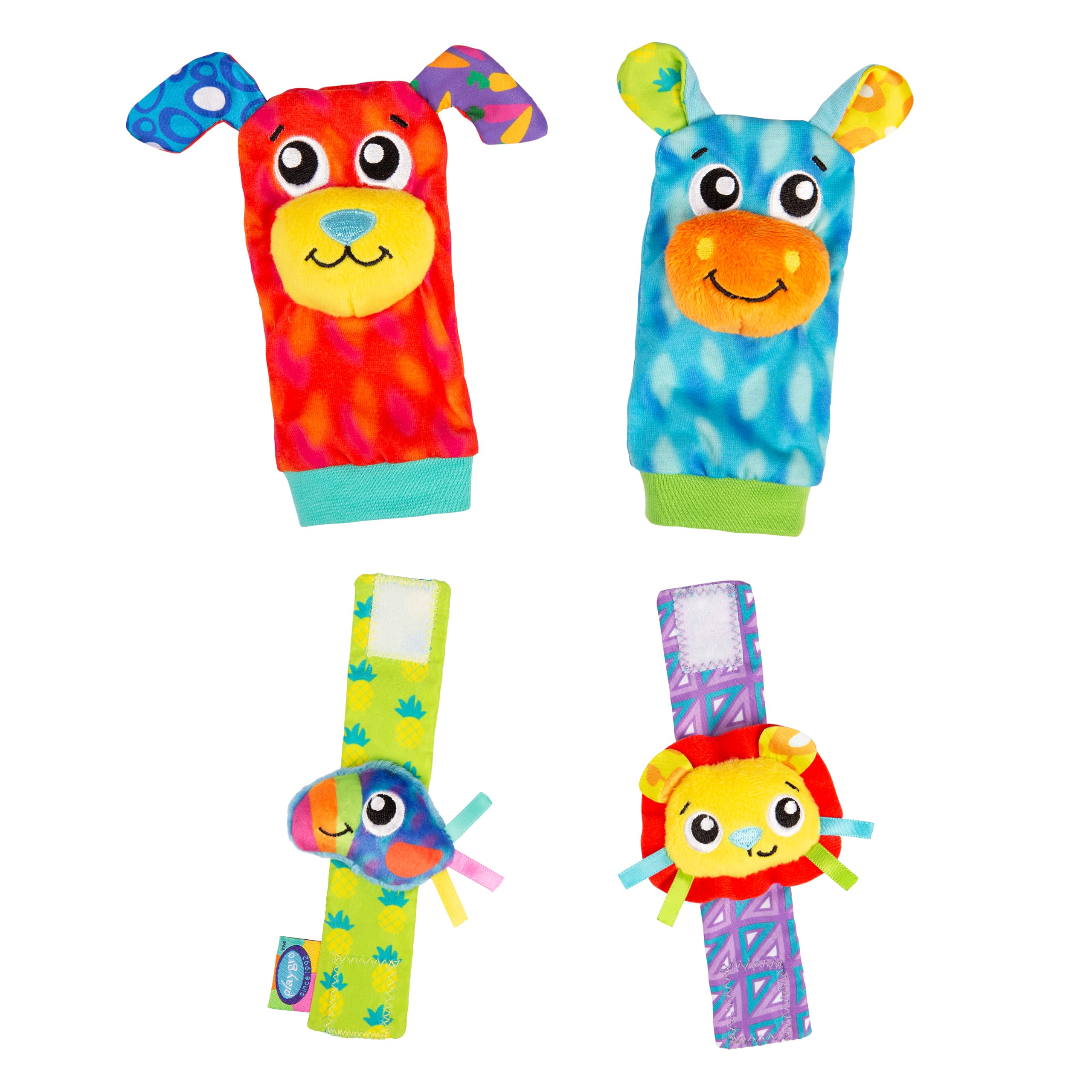Playgro Pals Wrist and Foot Finder Rattle Set