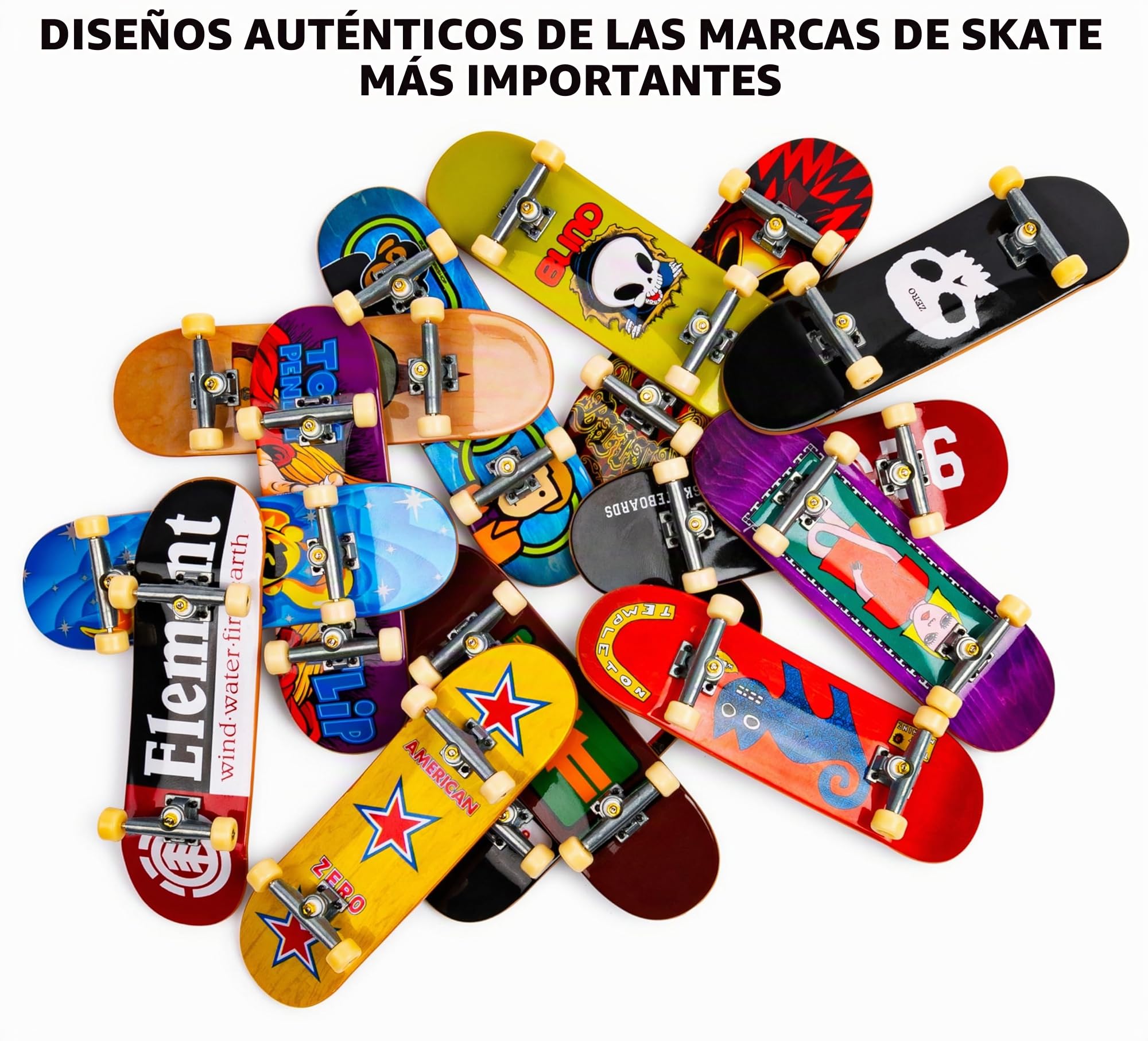 Tech Deck - Fingerboard o Finger Skate: Auténtico Skate de Dedos 96 mm Personalizable - Modelo Aleatorio - Juguetes Niños 6 años + Regalo Niño 6 años +