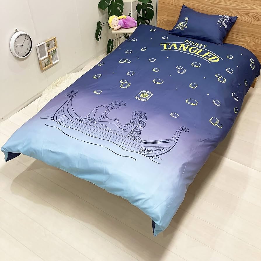 Disney - ディズニーリゾート　ラプンツェル  掛けふとんカバー　ピローケース　タオルケット Amazon.co.jp: MORIPiLO ディズニー 布団カバーセット (塔の上の
