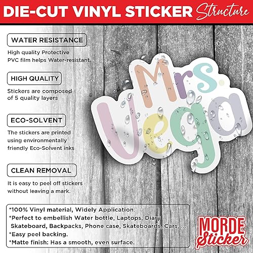 Miniatura 10 de Adhesivo personalizado para taza de café para profesor, para el regreso a la escuela, impermeable, troquelada, para casco, laptop, botella de agua,