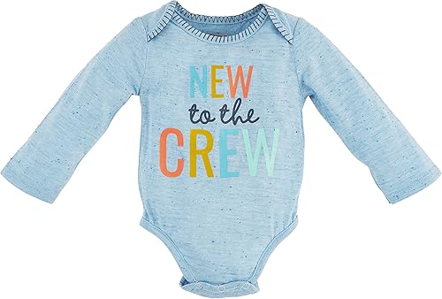 Mud Pie Baby Boys Crawler, Algodón, Azul, 0-6 Mud Pie New To The Crew Crawler Cotton Blue 0 6 Meses, Azul, Talla 0-6M US, Azul