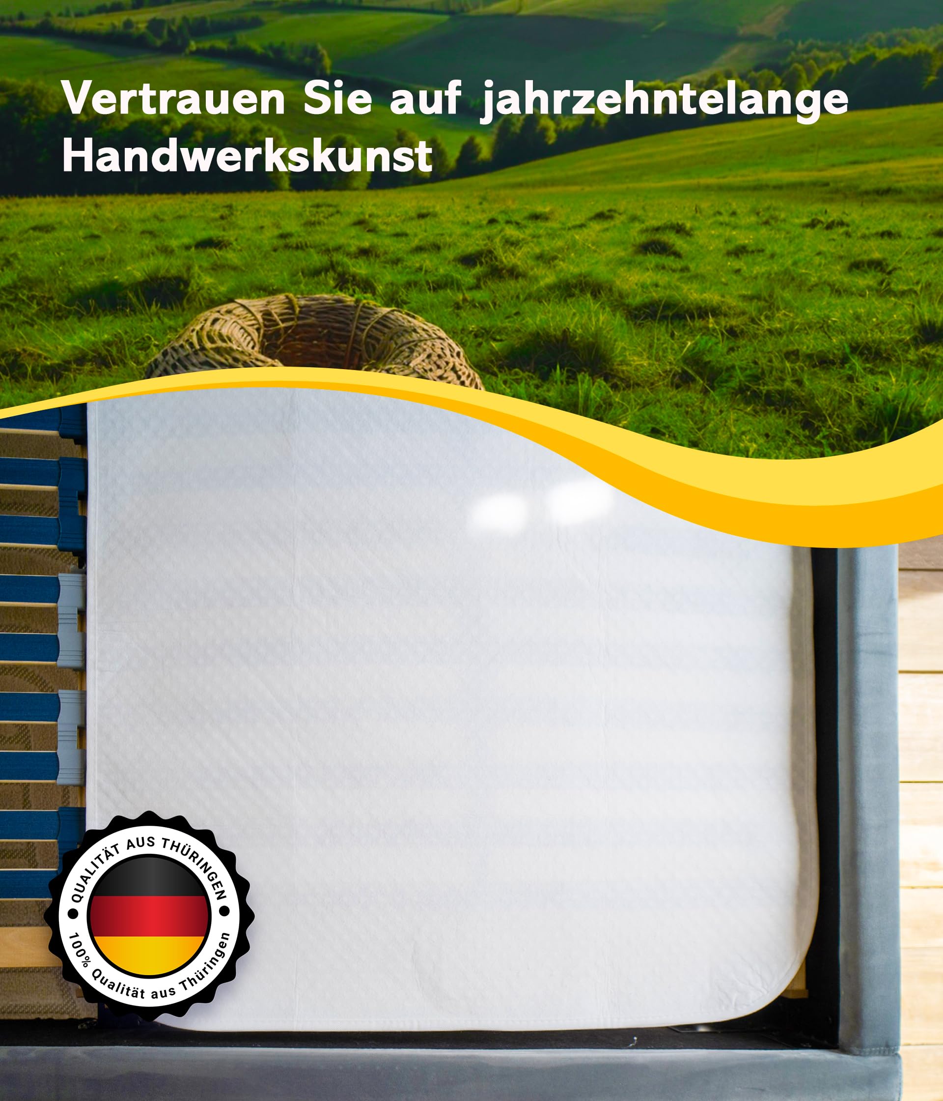 Medicline Noppenschoner Matratzenunterlage, Matratzenschoner rutschfest, Noppe, Antirutschmatte für Boxspringbett,Topper & Matratzen, schützende Matratzen-Unterlage, Auflage Lattenrost (2x90x200)