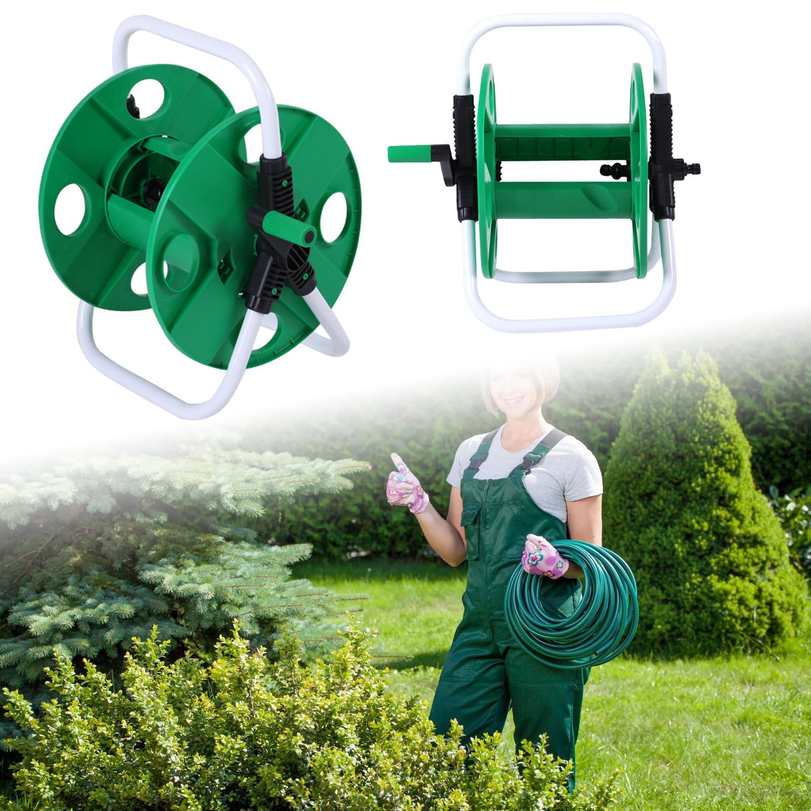 REDYY Hoses Reel Cart,Garden Cart Hold 45m Water Portable Garden Reels Tool Mobile