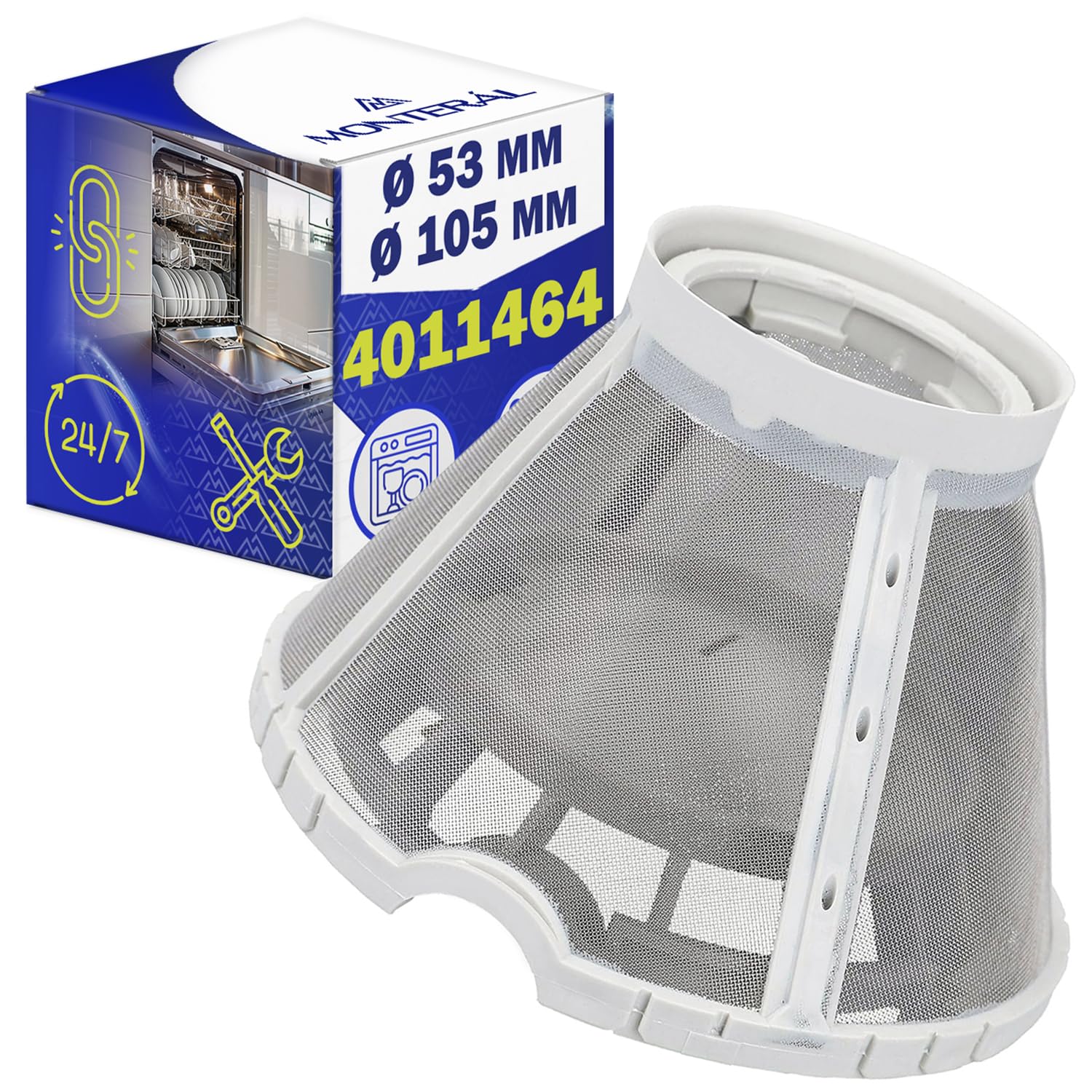 Filtro de Tamiz Fino para Lavavajillas Código Original 4011464 para Miele