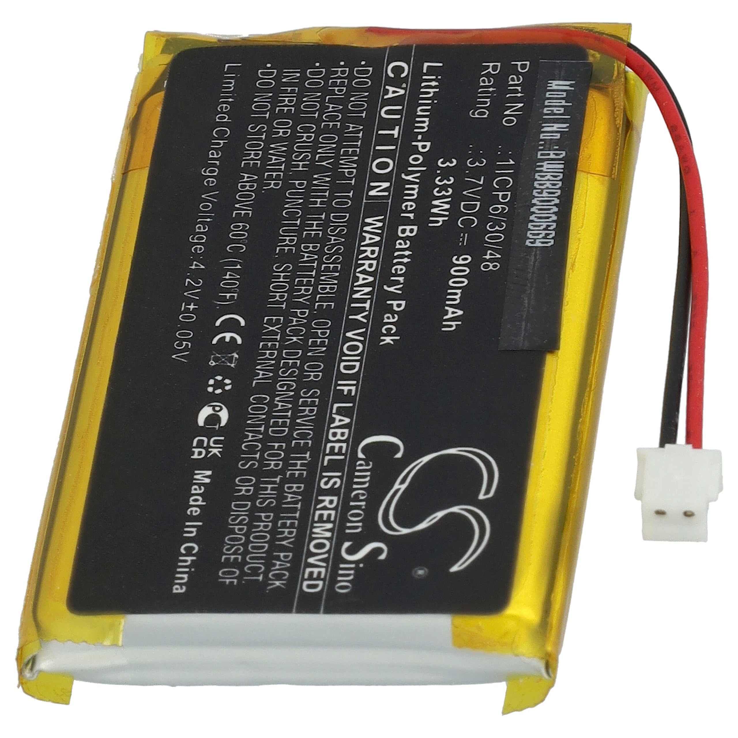 vhbw Batterie Compatible avec Babymoov Premium Care A014203 Moniteur bébé, babyphone (900mAh, 3,7V, Li-polymère)