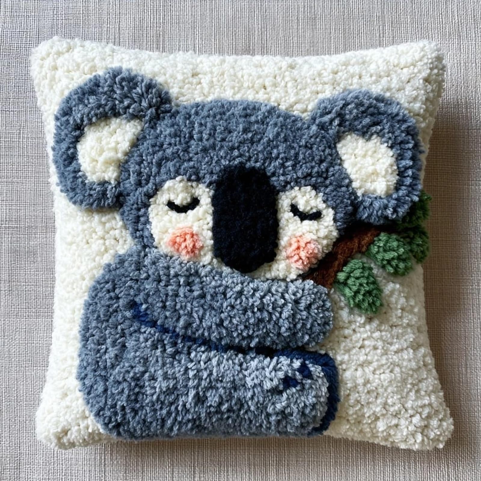 Axiangzik Koala Beginners Diy Crochet Pillow Kit,