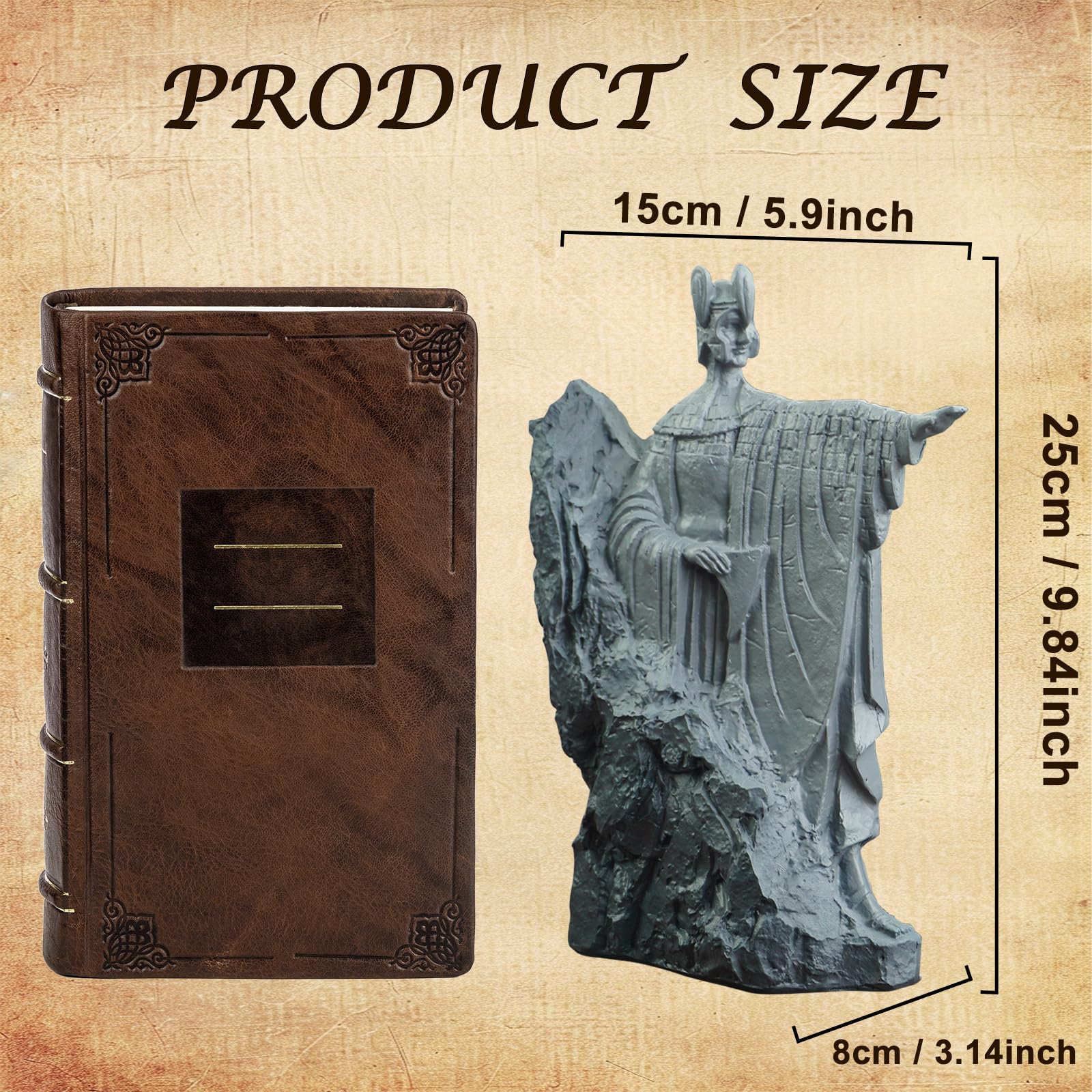 Decorative Bookends, 9.8IN Book End Resin Collectibles, Book Stopper Binder and Dividers for Library Office Home, Gifts for Movie Fans (Large)