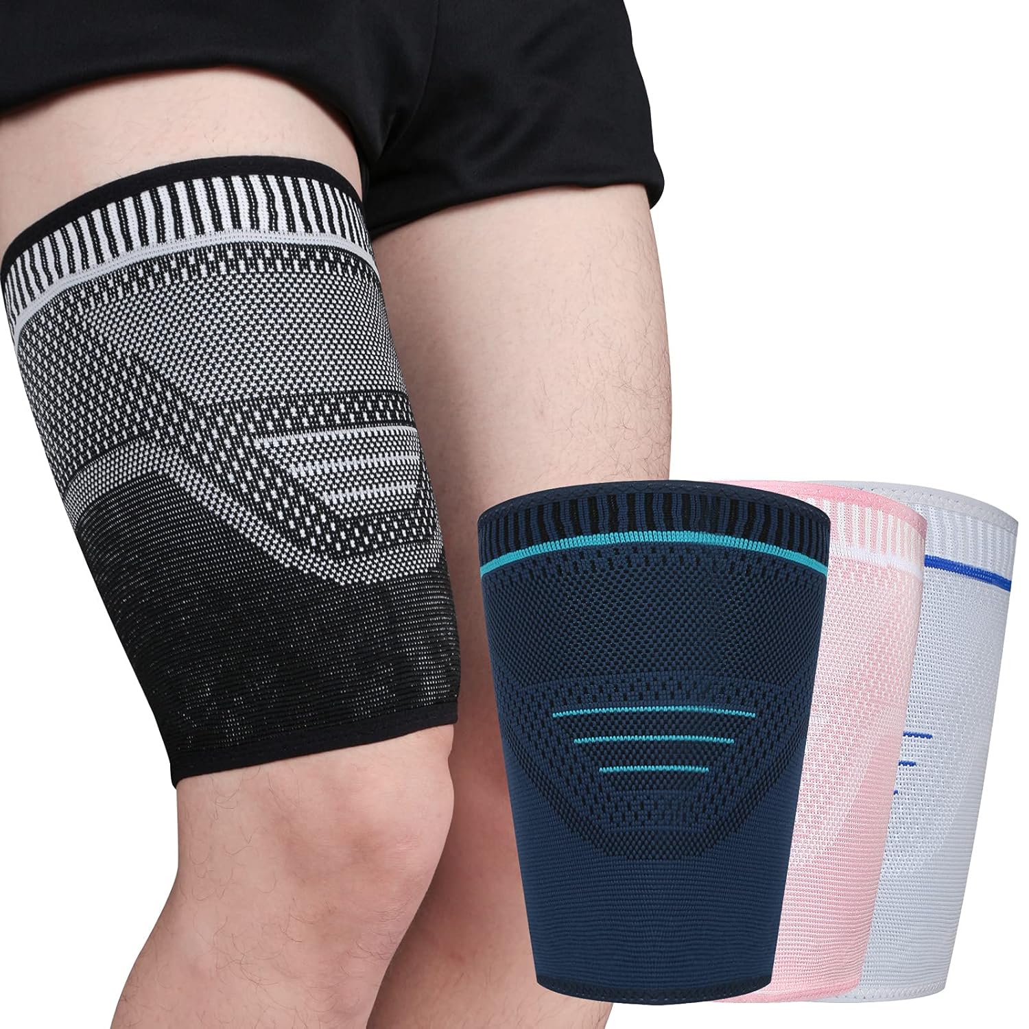 HOPEFORTH Upper Thigh Compression Sleeve (1 Pair) Hamstring Support