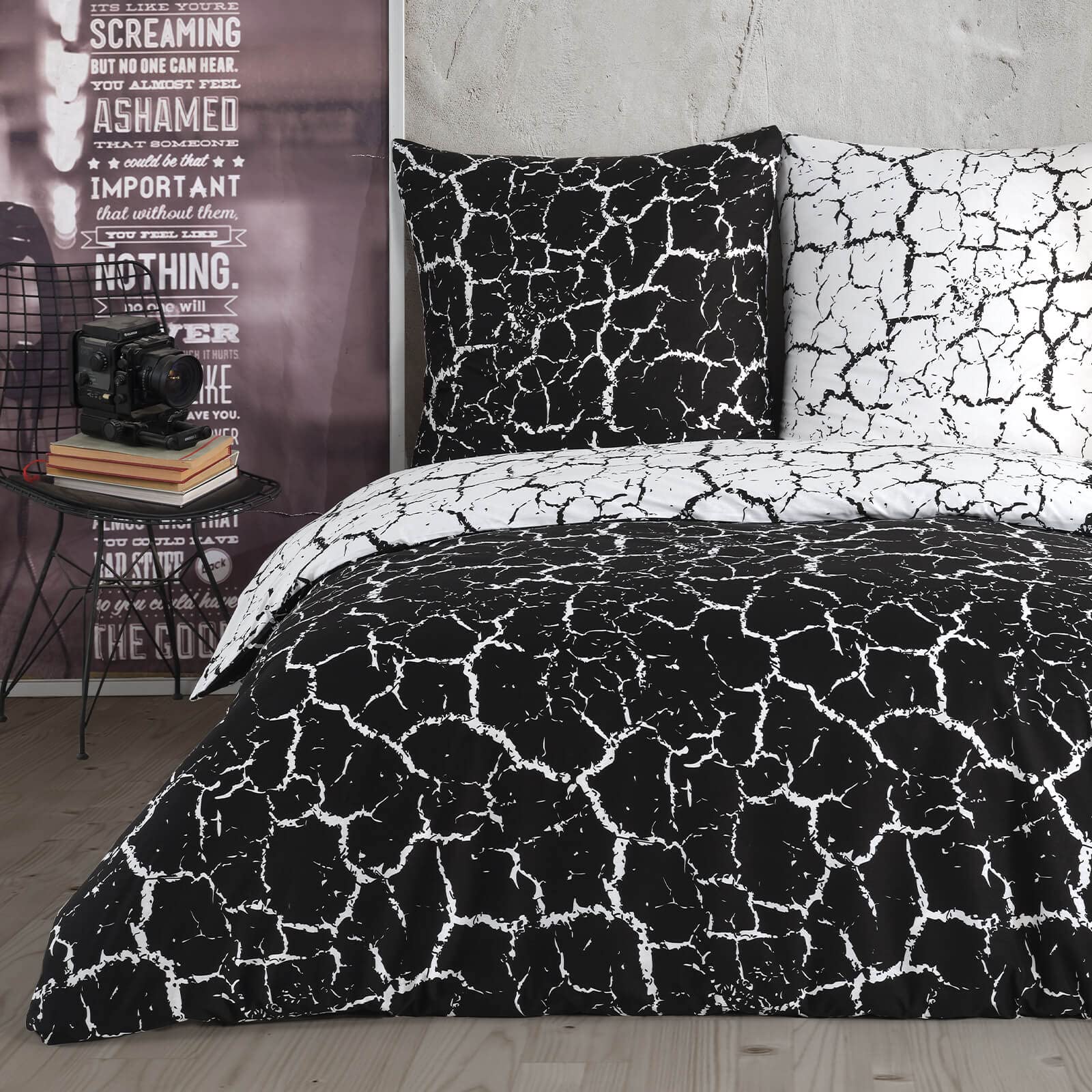 Buymax Bettwäsche Set aus 100% Baumwolle Renforcé, Streifen & Moderne Muster, mit Reißverschluss, Oeko-TEX Standard 100, Verschiedene Größen