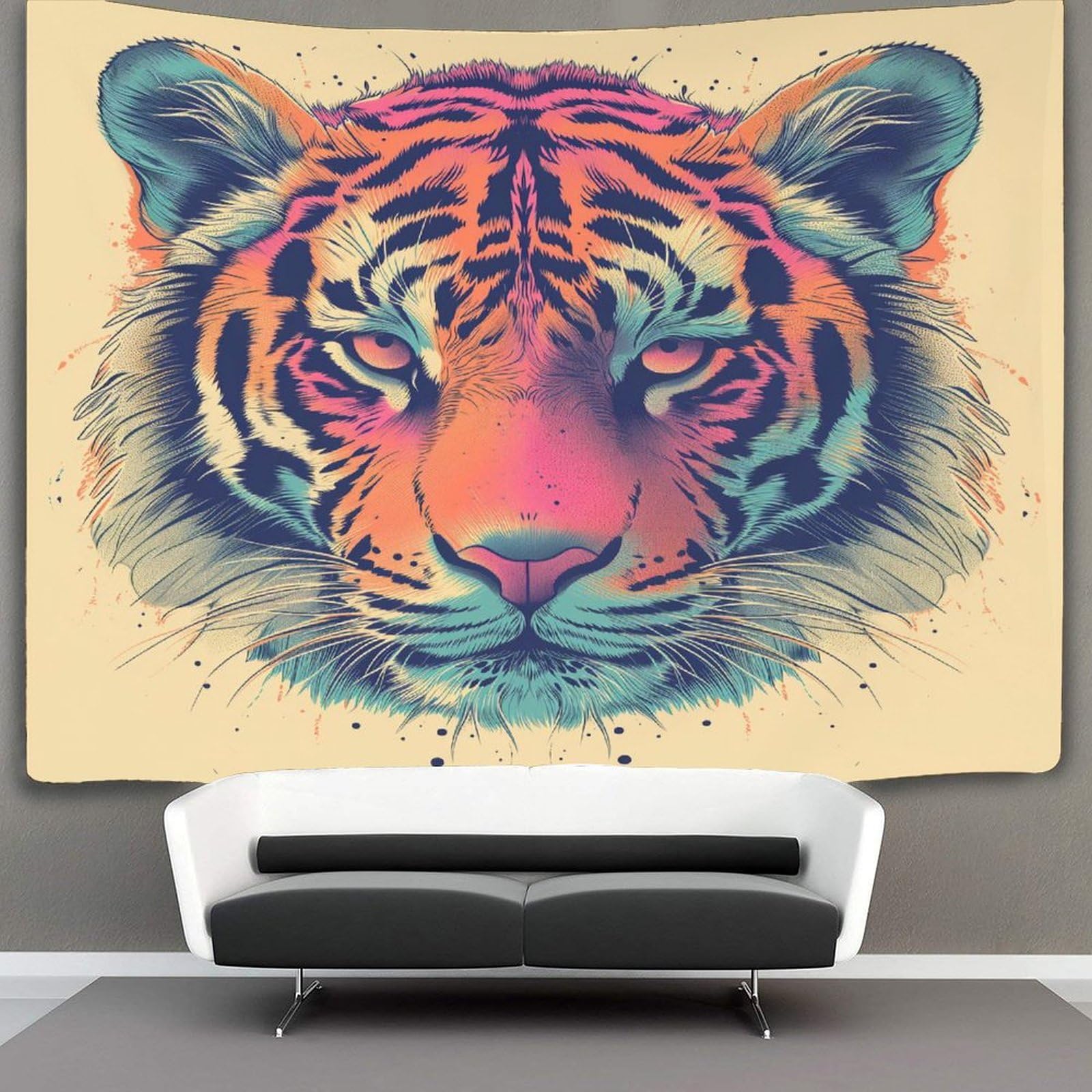 kaiyun Tiger Tapestry,Animal Wall Art Aesthetic Home Decoration for Living Room Dorm 130cmx150cm