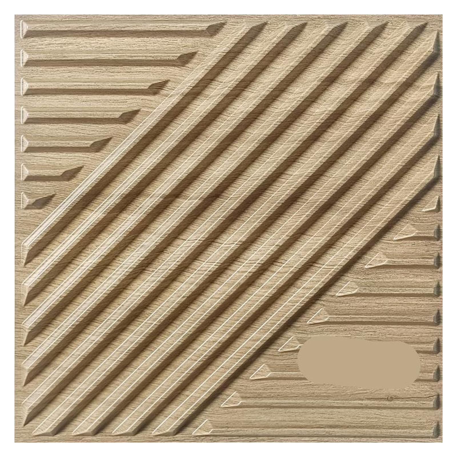 Panel de pared de madera sintética de 10 piezas de 30x30 cm