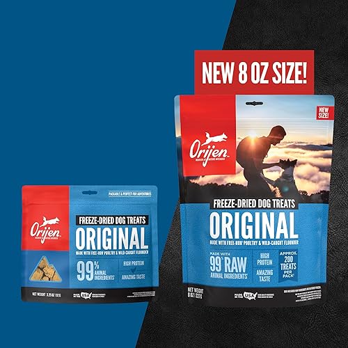 Miniatura 6 de ORIJEN Grain Free High Protein Freeze Dried Dog Treats Original Recipe 3.25oz Bag