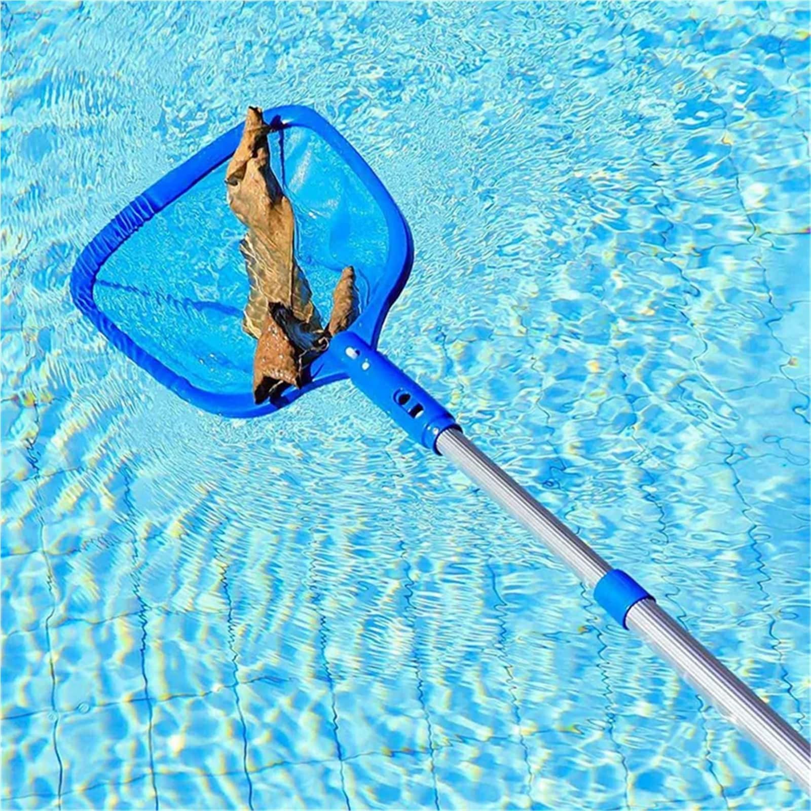 Lot de 2 épuisettes Piscine avec Manche en 3 Sections, épuisette à Mailles Fines, télescopique, Ultra-Fine pour Piscine Étang