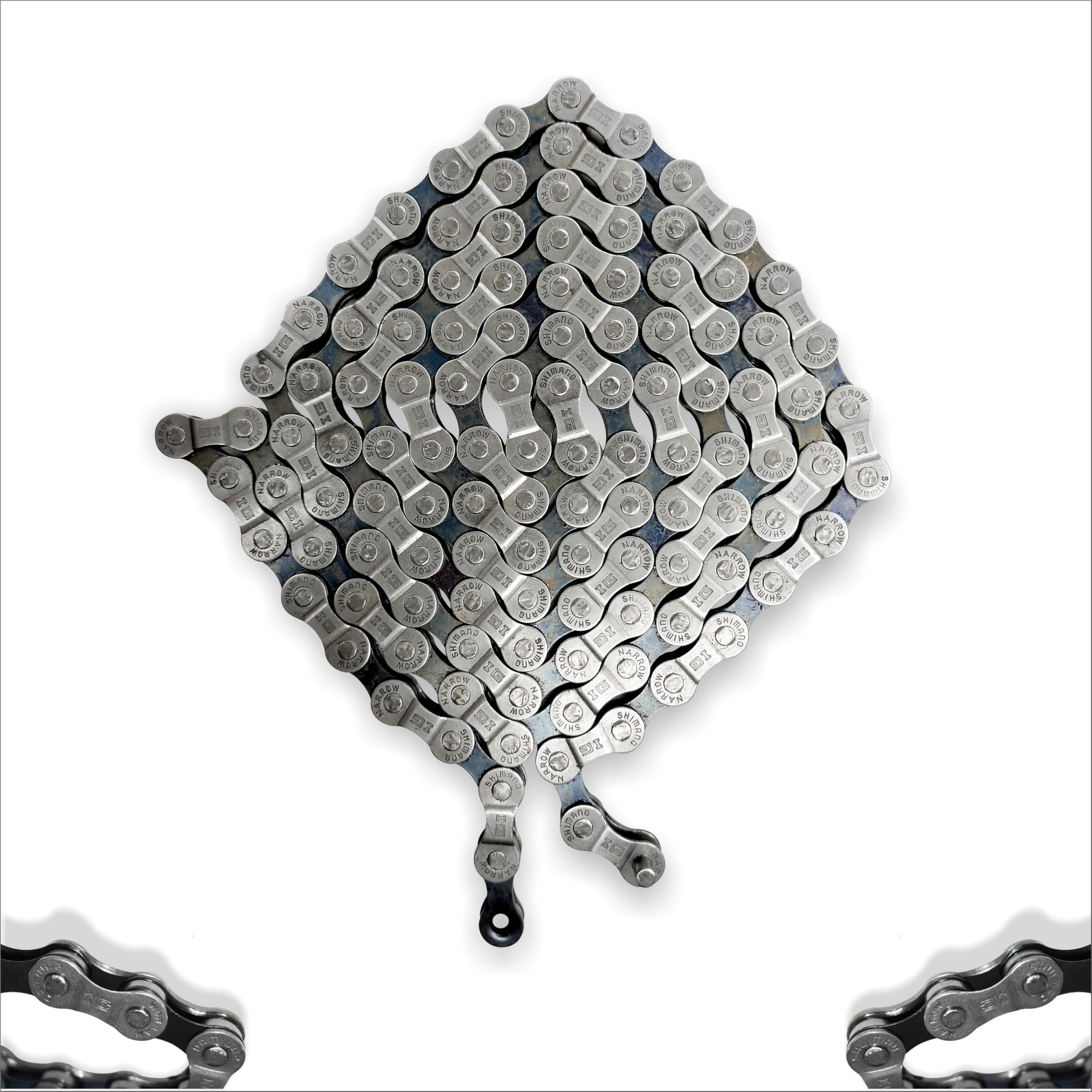 Aruvia Steel Bicycle Chain for 6, 7, 18, and 21 Speed Gear Cycles - 116 Links, Narrow 7/8 Speed, Durable 1/2” x 3/32” Chain with 7.1mm Pins, Model IG51 - Approx. 335g*