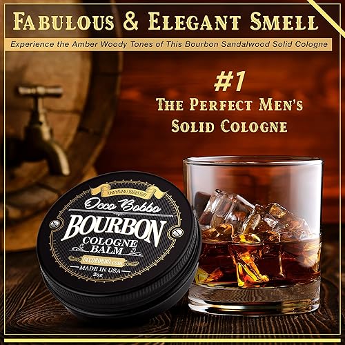 Miniatura 3 de Occo Bobbo - Aroma sólido de bourbon de colonia y sándalo. Colonia de bourbon sólida para hombres - Colonia sólida para hombres - 2 onzas - Bálsamo