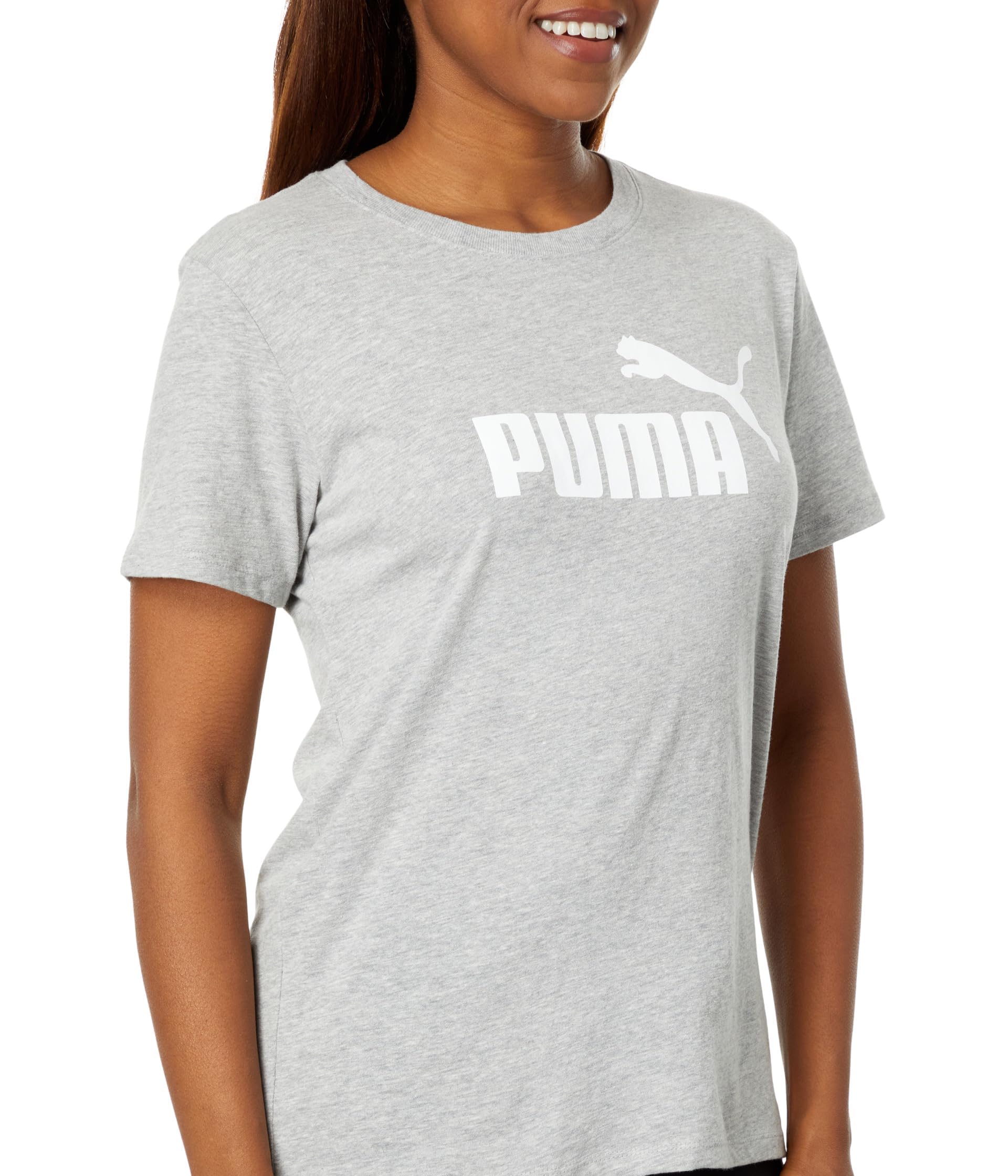 PUMA Koszulka damska Essentials Logo, Jasnoszary wrzosowy - Ah23, M