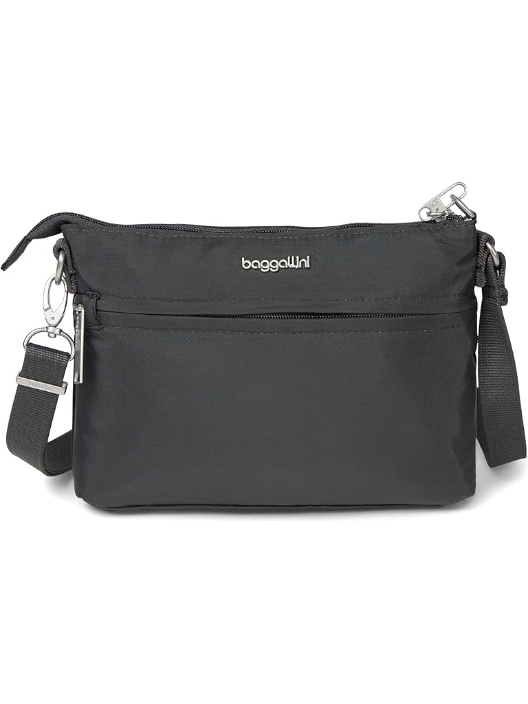 Black Baggallini Securtex™ Anti-Theft Memento Crossbody