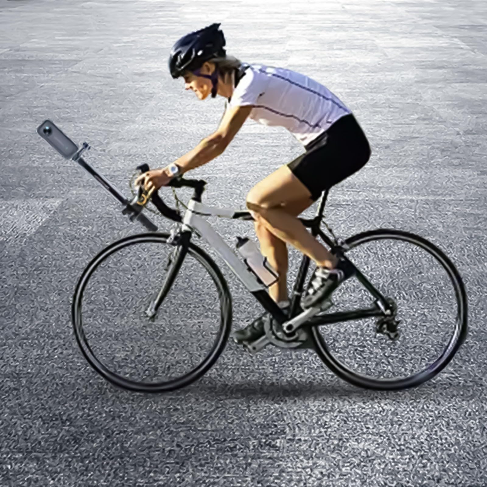 Soporte giratorio para cámara de motocicleta y ciclismo, para cámaras de acción de aventura, montaje en manillar, accesorio de seguimiento