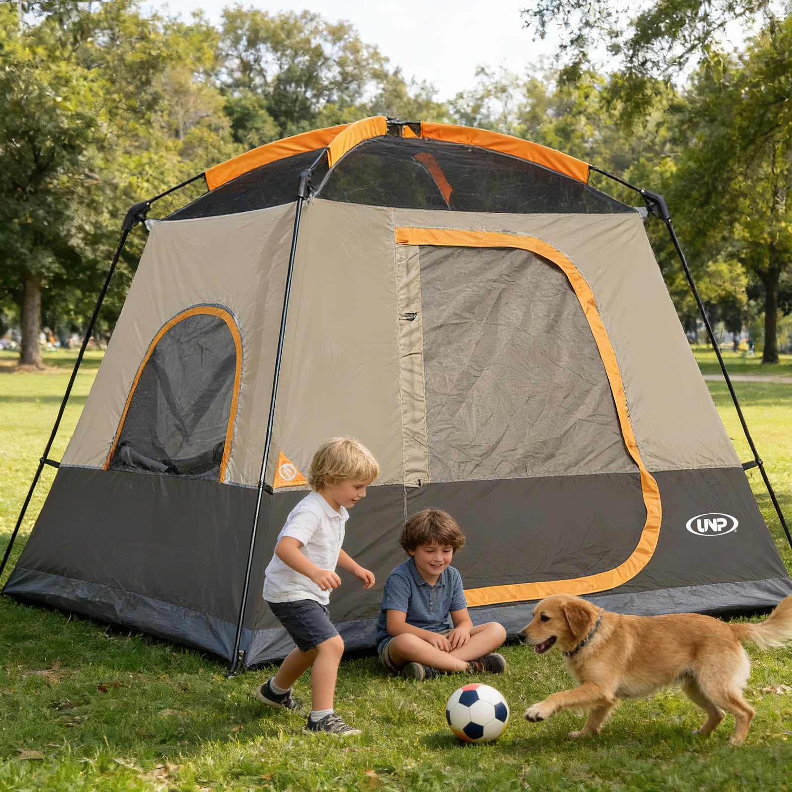 UNP Tenda da cabina portatile per 4-8 persone, facile da montare, impermeabile con protezione antipioggia per campeggio/escursionismo all'aperto