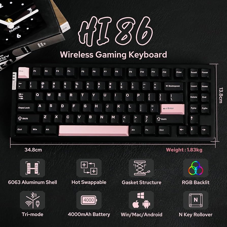 Leobog hi86 kit フルアルミ Epomaker Amazon.com: EPOMAKER X LEOBOG HI86 Wireless Gaming Keyboard