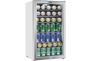 Whynnter 120-Can Mini Fridge with Lock - 3.1 cu. ft. Beverage Refrigerator