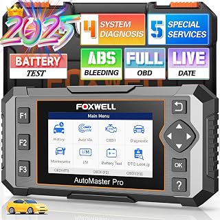 FOXWELL NT614 Elite OBD2 Scanner: 5 Resets (ABS Bleeding, Oil, SAS, EPB, Throttle) - Engine ABS SRS Transmission Diagnostics, NT604 Upgrade