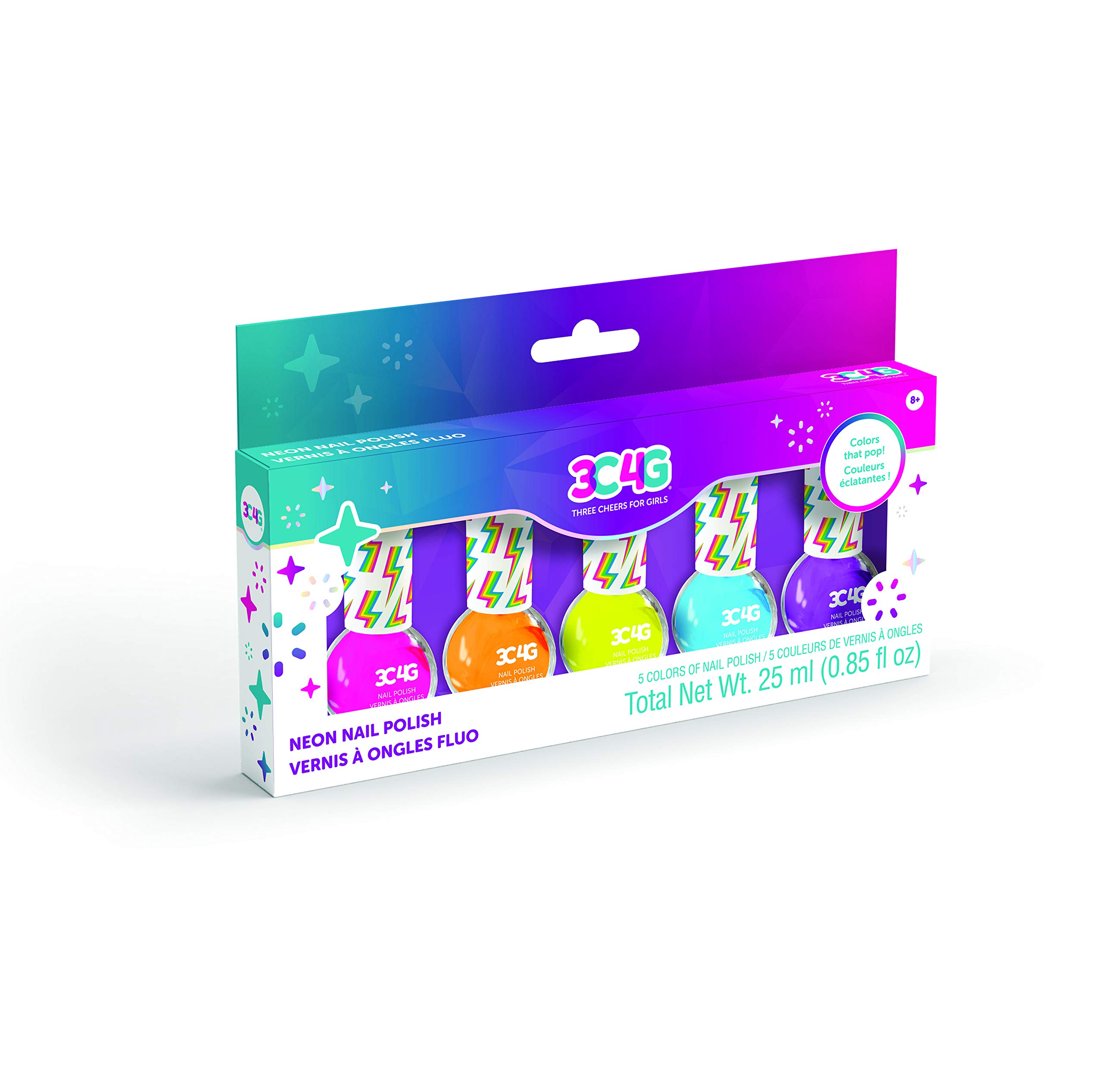 3C4G THREE CHEERS FOR GIRLS Neon Nail Polish, Multicolour, 10014