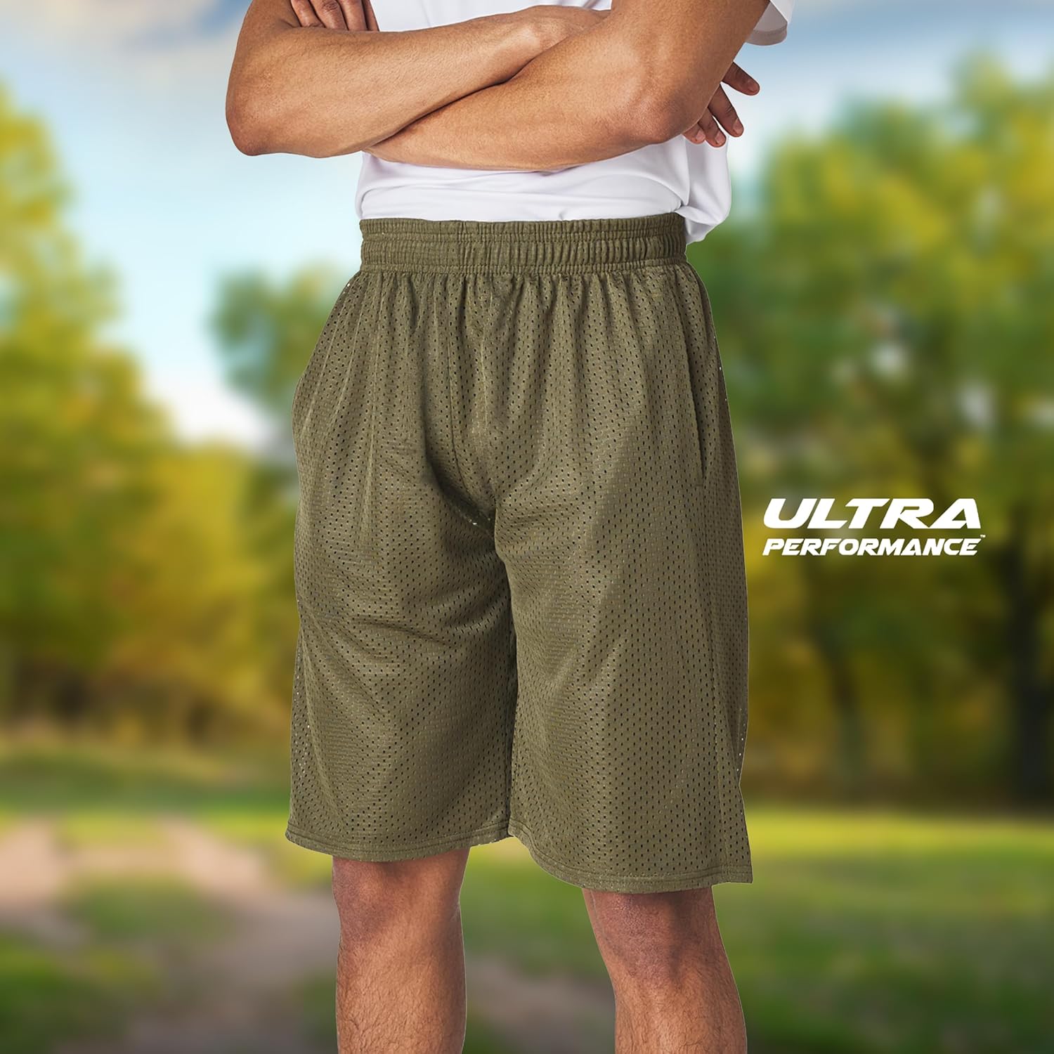 Ultra Performance Men's Athletic Mesh Short's 3 Pack Mens Basketball Shorts Gym Workout & Sport Short with Pockets for Men - Image 6