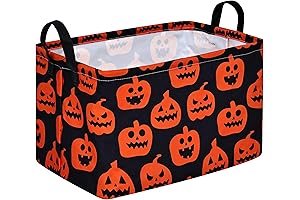 Pumpkin Halloween Party Basket | Collapsible Gift & Toy Storage Organizer