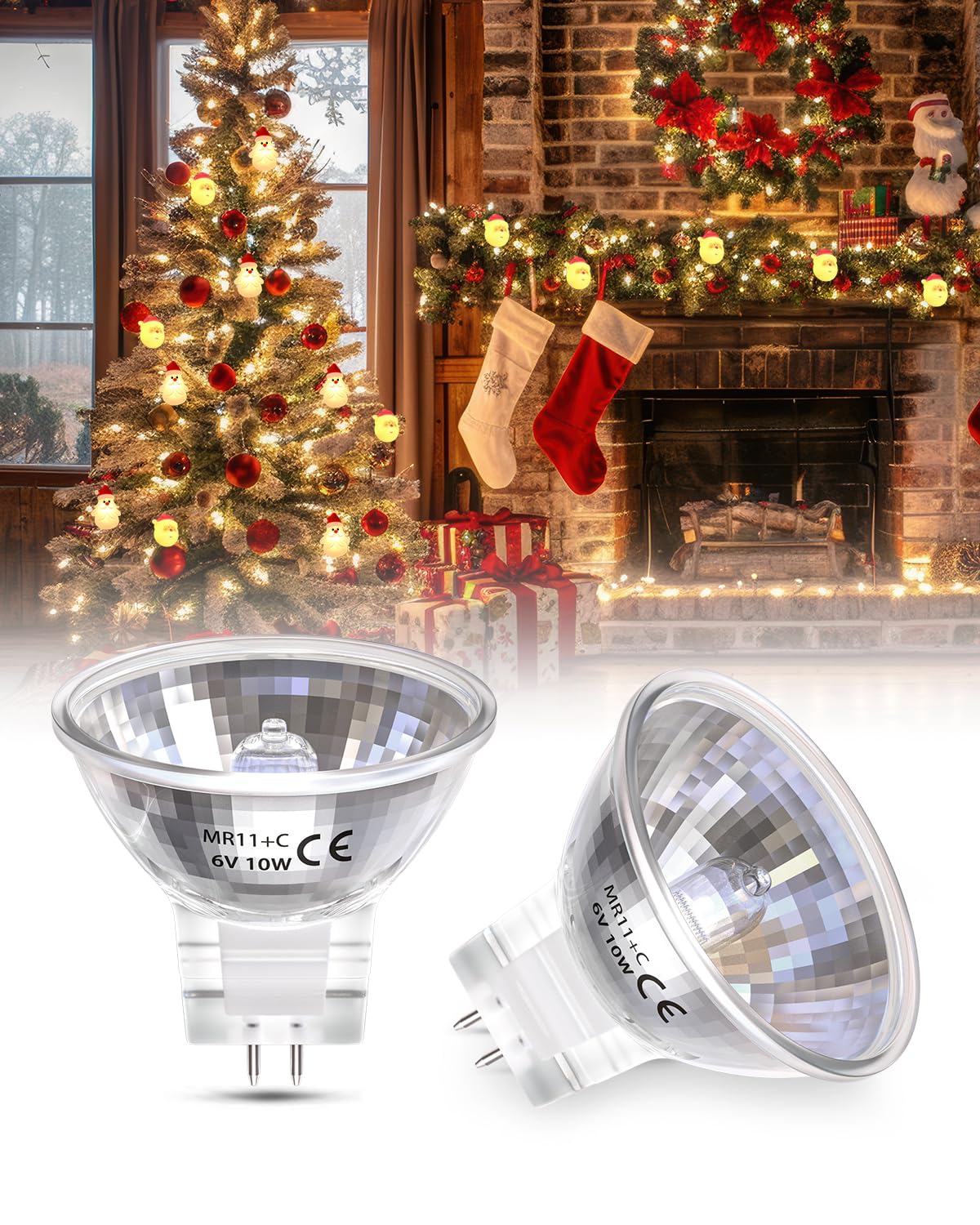 TobeBright 6V MR11 Halogen Bulbs 10W, GU4 Fibre Optic Christmas Tree ...