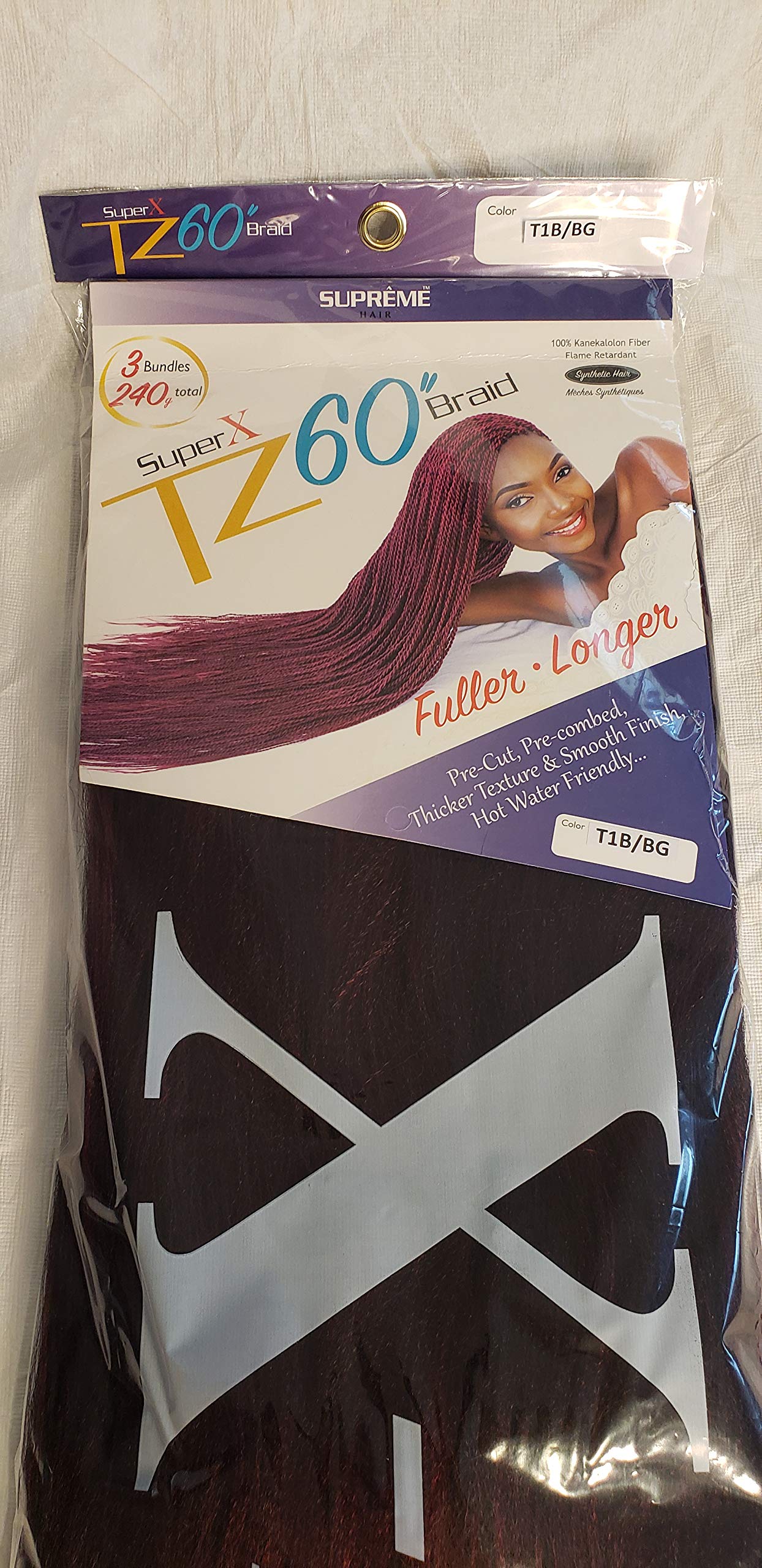 Amazon.com : Super X TZ60''BRAIDS (1B/BG) : Beauty & Personal Care