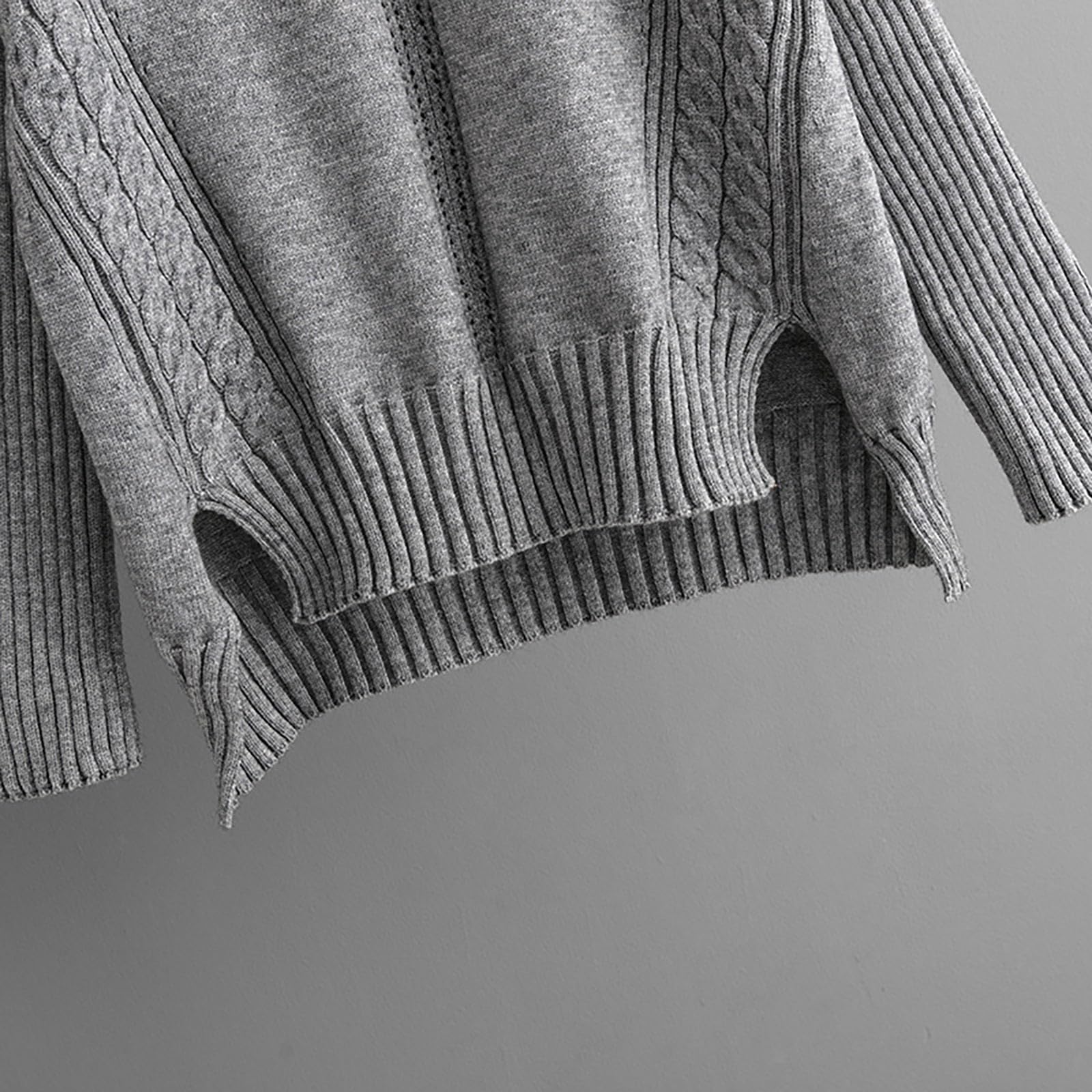 Genérico Camisones Mujer Dormir de Punto de Cuello de Manga Larga para Mujer, Pantalones de Pierna Ancha, versión Holgada, Conjuntos de Ropa Informal para el, Otoño e Invierno Pijamas De