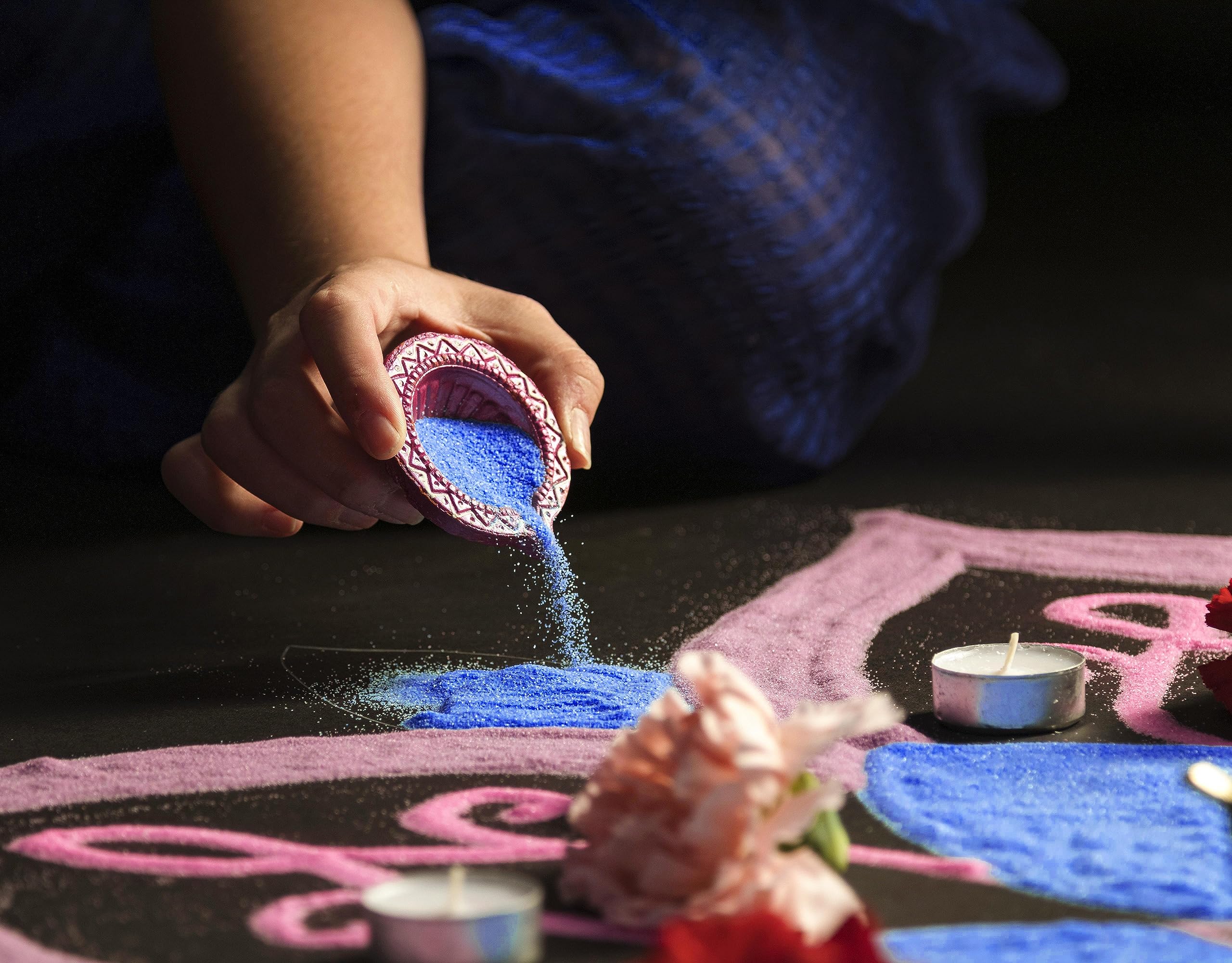 Seat Flor Sable Coloré 0,5 Mm 3 Kg Bleu Clair Pour Mariage