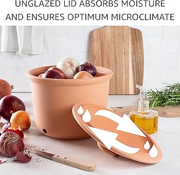 Amazon.com: Romertopf Freshness Storage Potato Onion Garlic Clay