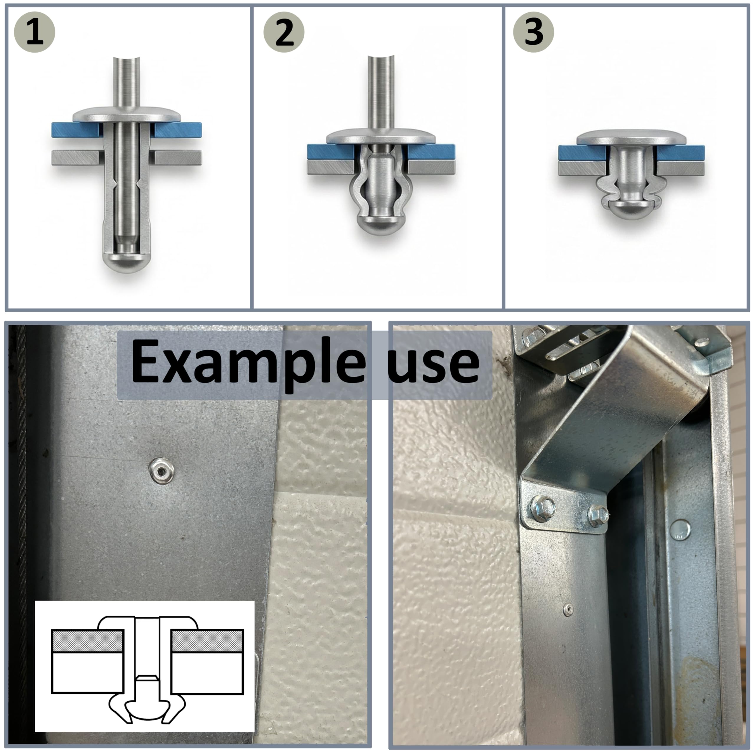AERZETIX Set di 20 Rivetti Ciechi Standard Ø5x35mm Alluminio/Acciaio DIN 7337 A