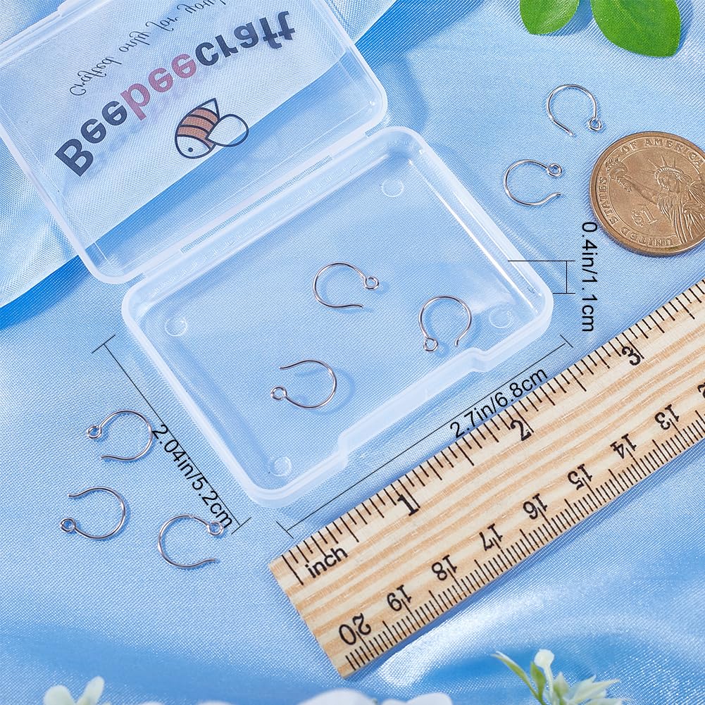 Beebeecraft 1 Box 10 Stück Ohrhaken Aus Sterlingsilber Französische Ohrringhaken Mit Schlaufe Baumelnde Fischhaken Für Die Herstellung von Ohrringen Und Schmuck