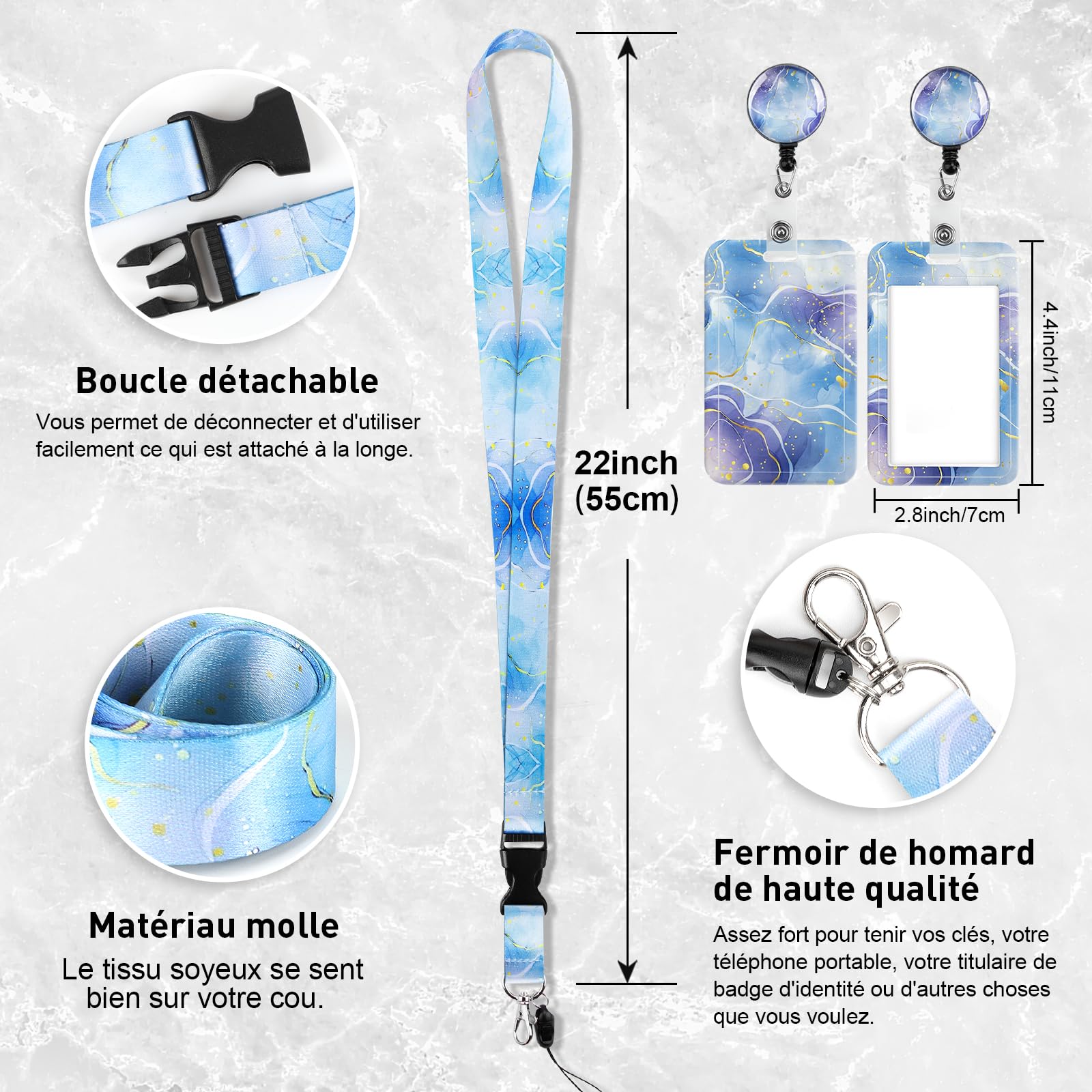 Porte Badge Tour De Cou Originale Porte-badge Tour De Cou Harry Potter - Noir - Avec Porte-carte Porte Badge Pour Tour De Cou