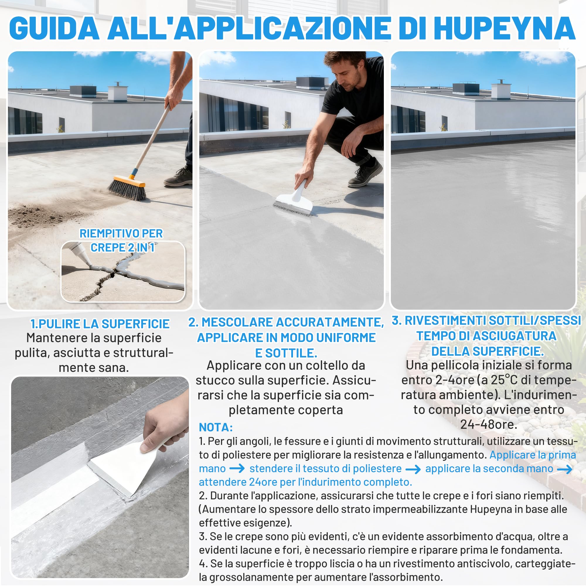 Hupeyna Gomma Liquido Sigillante Impermeabile, Rivestimento Impermeabile | Interno ed Esterno Colla Impermeabile dell'elasticità del Grigio Nube, Multi Superficie Riparazione Crepa Fondamento Tetto