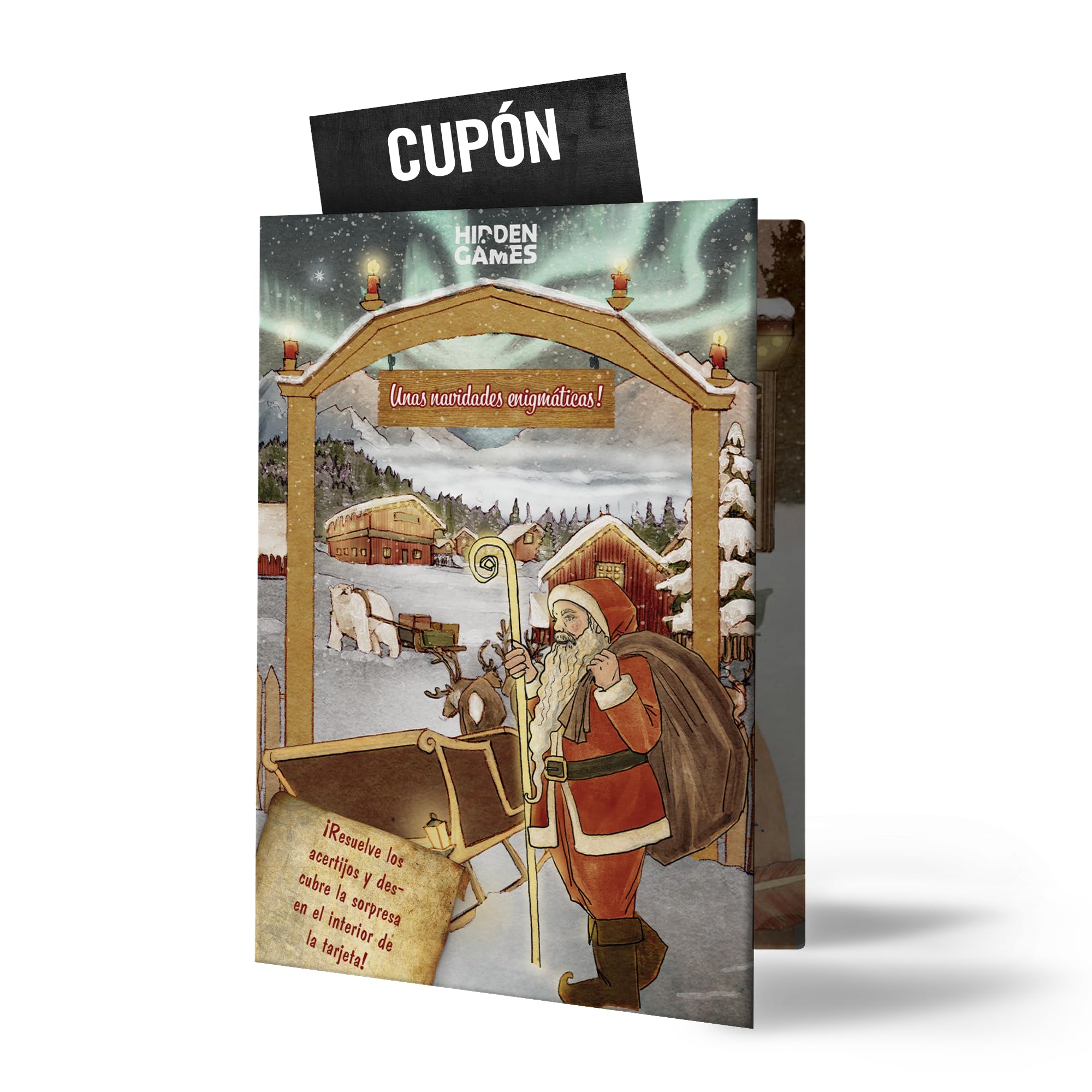 Hidden Games Puzzle Card - Unas Novidades Enigmaticas! - Edicin espaola - Tarjeta de felicitacin, Tarjeta Escape Room, Tarjeta Regalo, Regalo de Dinero, Tarjeta de Navidad