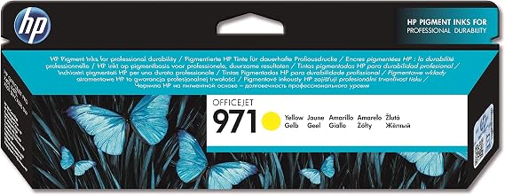 HP 971 CN624AE, Amarillo, Cartucho de Tinta Original, de 2.500 páginas,  compatible con impresoras de inyección de tinta HP Officejet Pro Serie  X451, X551, MFP X476 y MFP X576 : Amazon.es: Informática