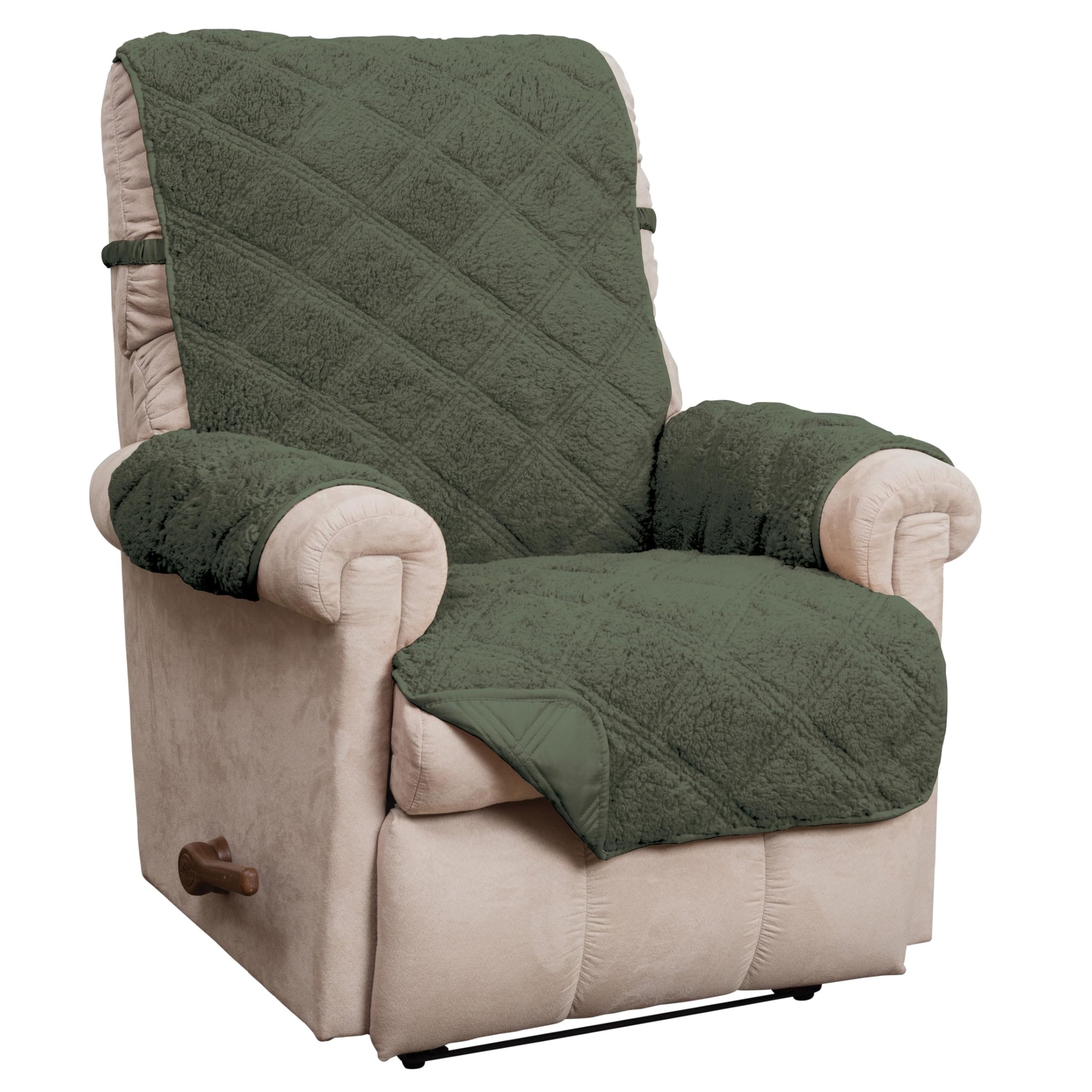 Hudson Sherpa Waterproof Recliner Furniture Cover Hunter Green