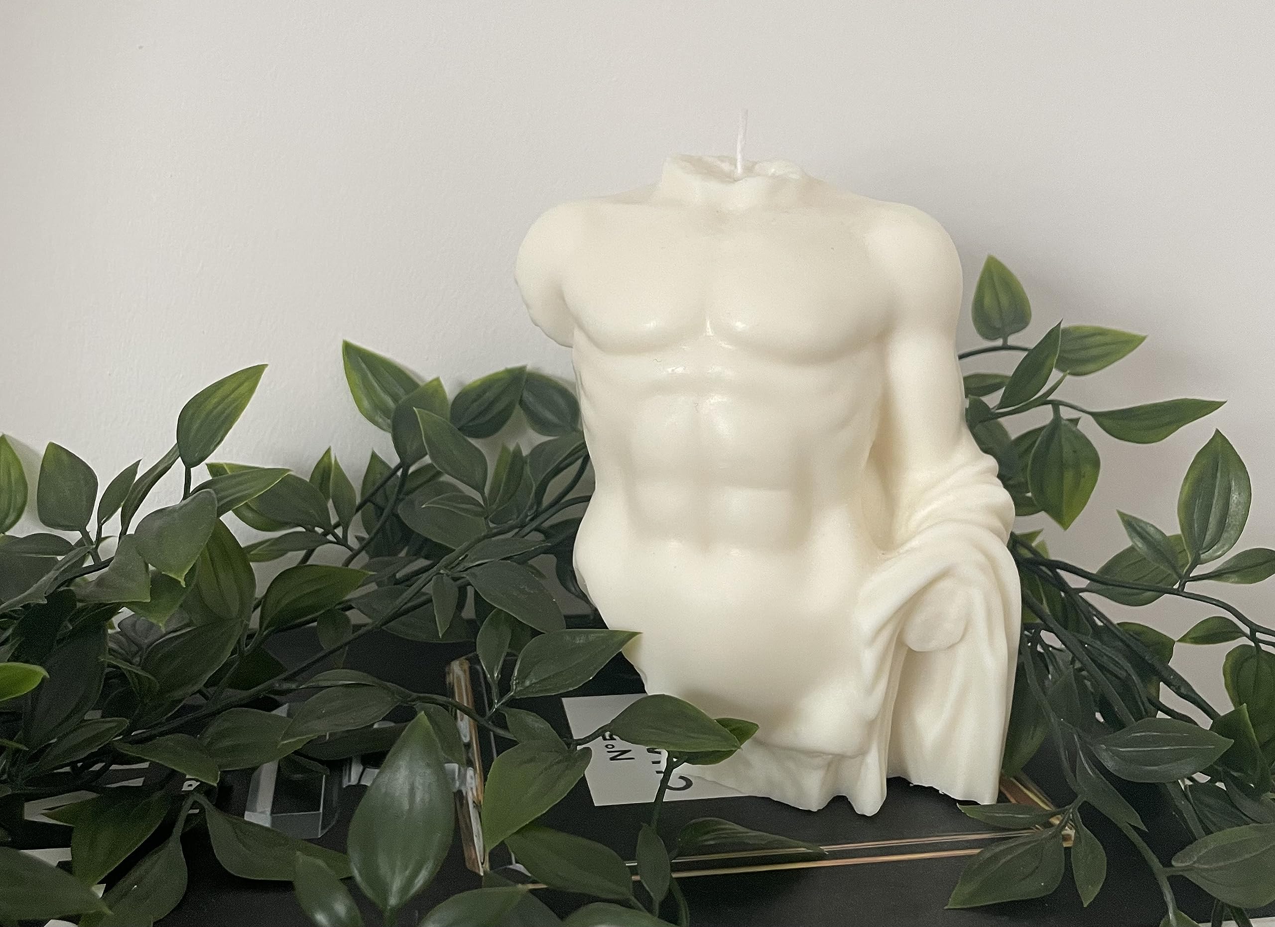 Large Greek God Robed Male 3D Sculpture Candle fragranced Male Man 17cm Tall x 12cm (Lime Basil Mandarin)