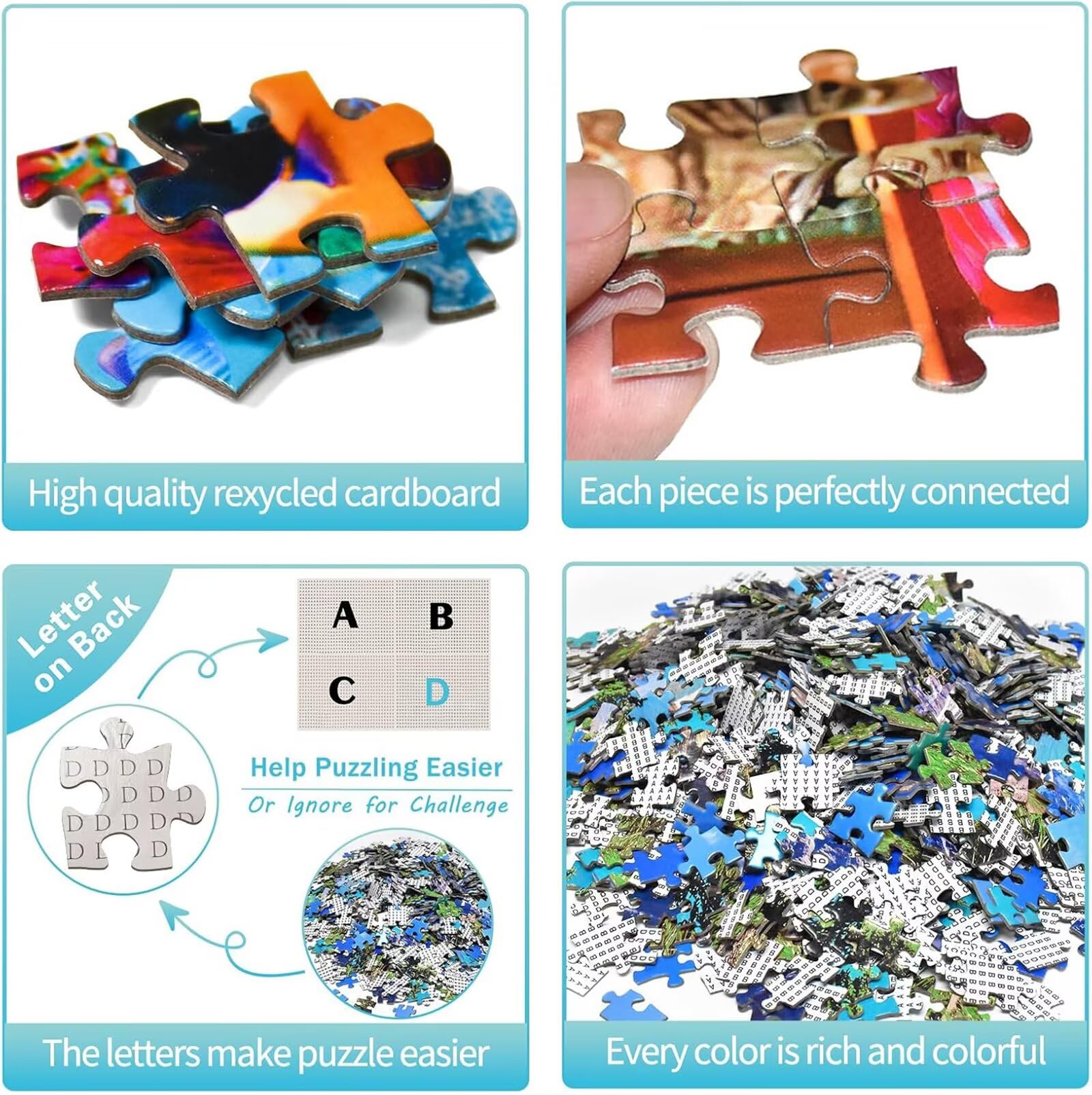 Puzzle Fiore Puzzle 4000 Pezzi Jigsaw Adulti DIY Classici Gioco, Puzzles a Forma di Uccello, Giochi Rilassamento e Intelligence per Ragazzi 14 Anni 141x87cm/4000 pcs con Scatola Regalo in Legno H-6496