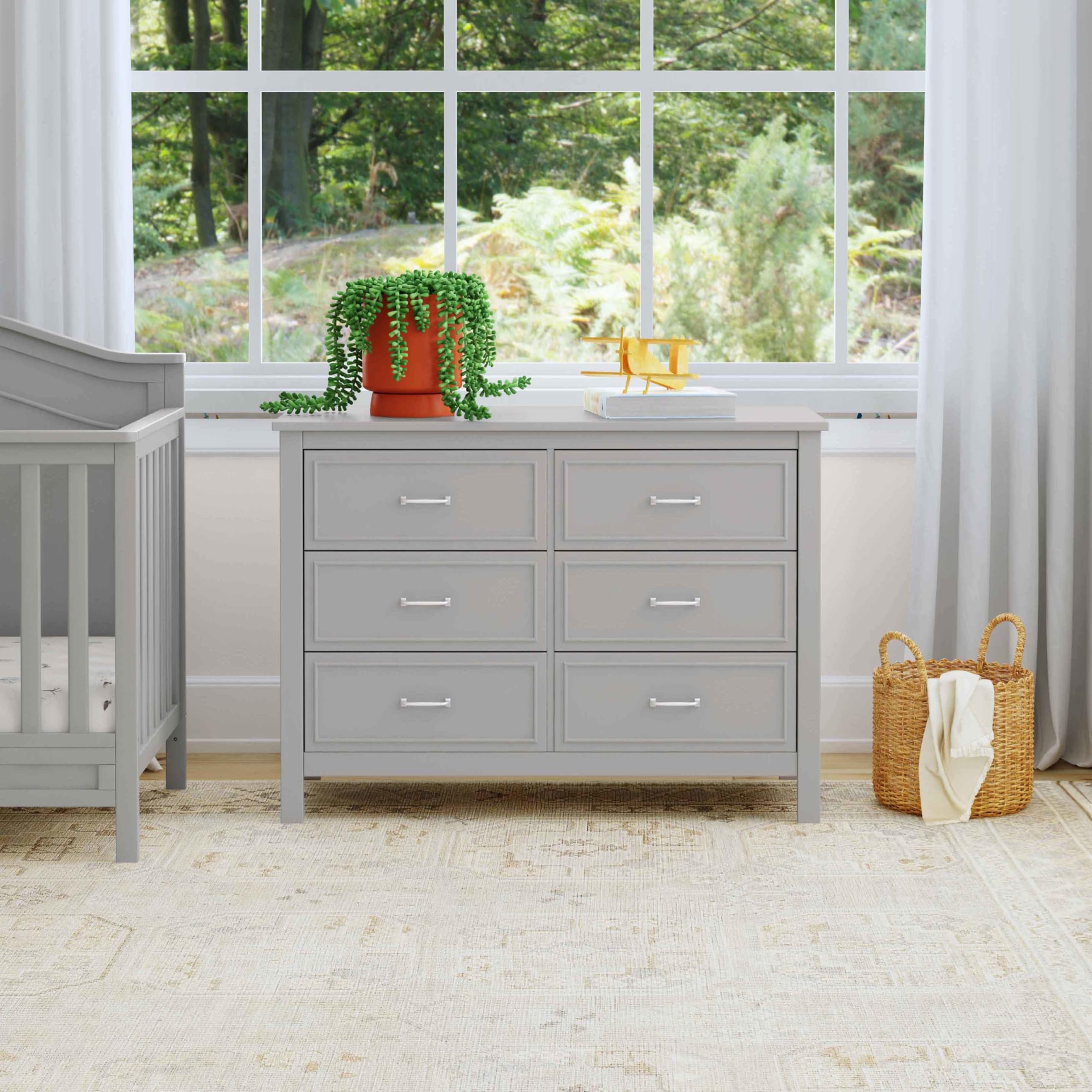 Amazon.com: Davinci Charlie 6-Drawer Double Dresser in Grey : Home & Kitchen