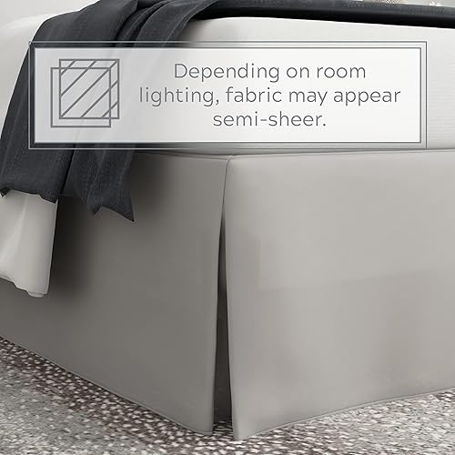 Miniatura 2 de Bed Maker's Never Lift Your Mattress - Falda de cama clásica de 14 pulgadas de longitud, caída plisada y estilo