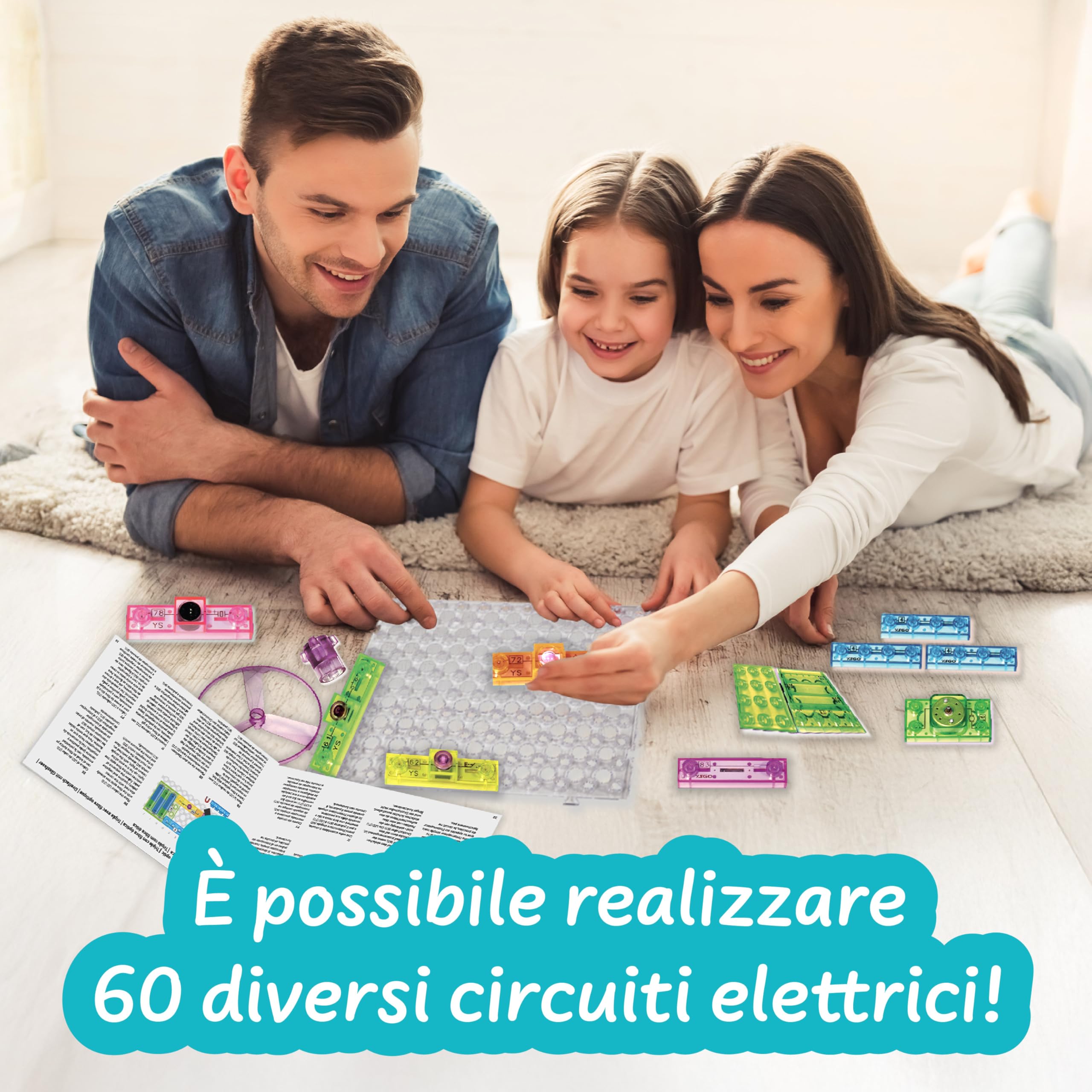 Science4you Kit di Elettronica per Bambini – Set di Circuiti, Kit Robotico, 60 Esperimenti con Motore incluso, Giocattoli Stem, Giocattoli Elettronici ed Educativi per Bambini e Bambine di 8 9 10 11+