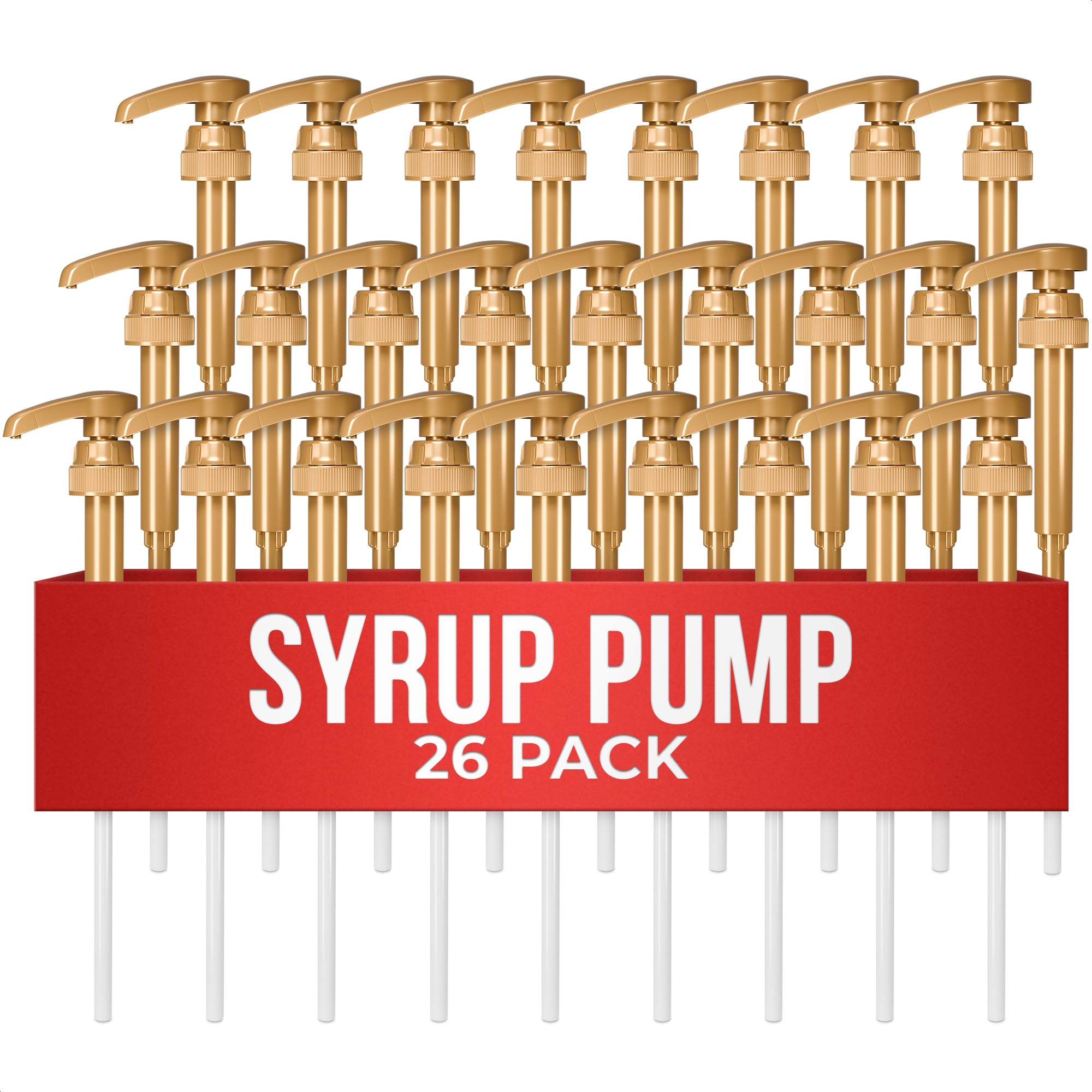 ALPENKOK 26 Pcs Coffee Syrup Pump, Compatible with Skinny, Torani, Davinci