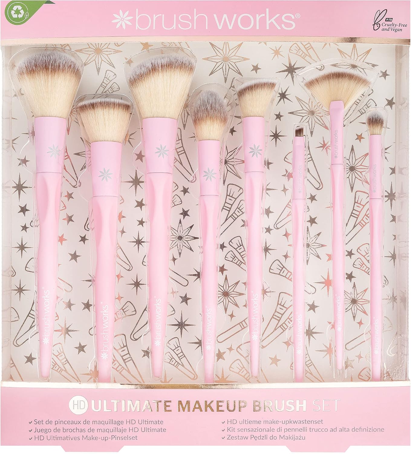 Brushworks Ultimate Makeup Brush Set One Size,Pink