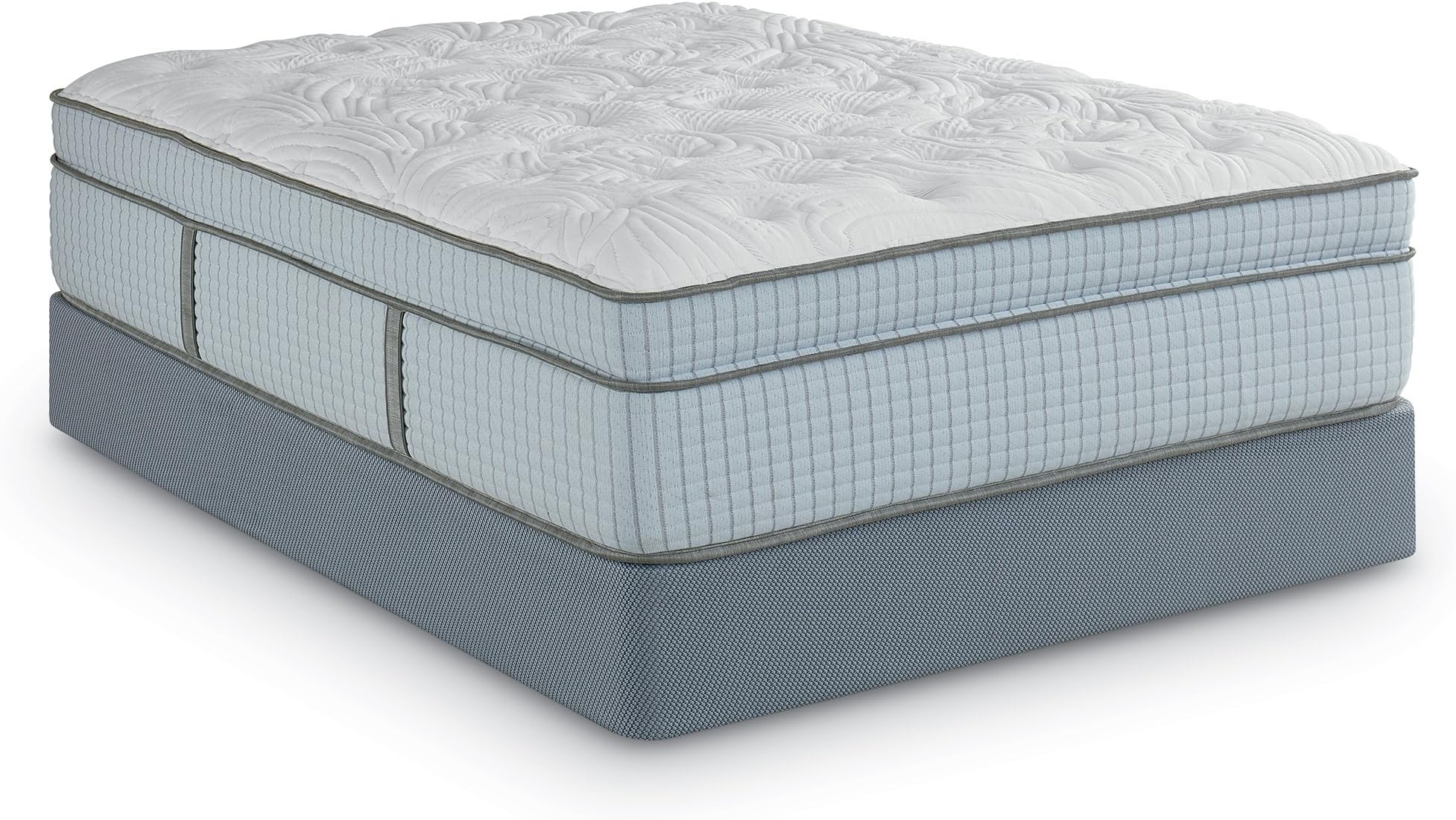 Scott Living By Restonic Sundrum Euro Top Micro Coil Bed Mattress Hybrid, King, White